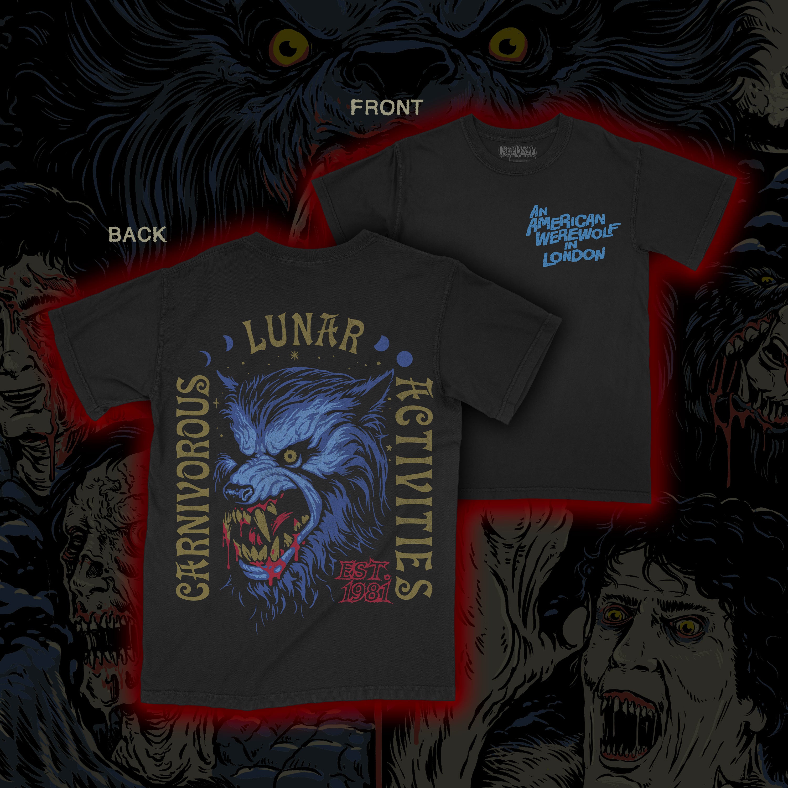 An American Werewolf in London “Lunar Activities” Premium tee