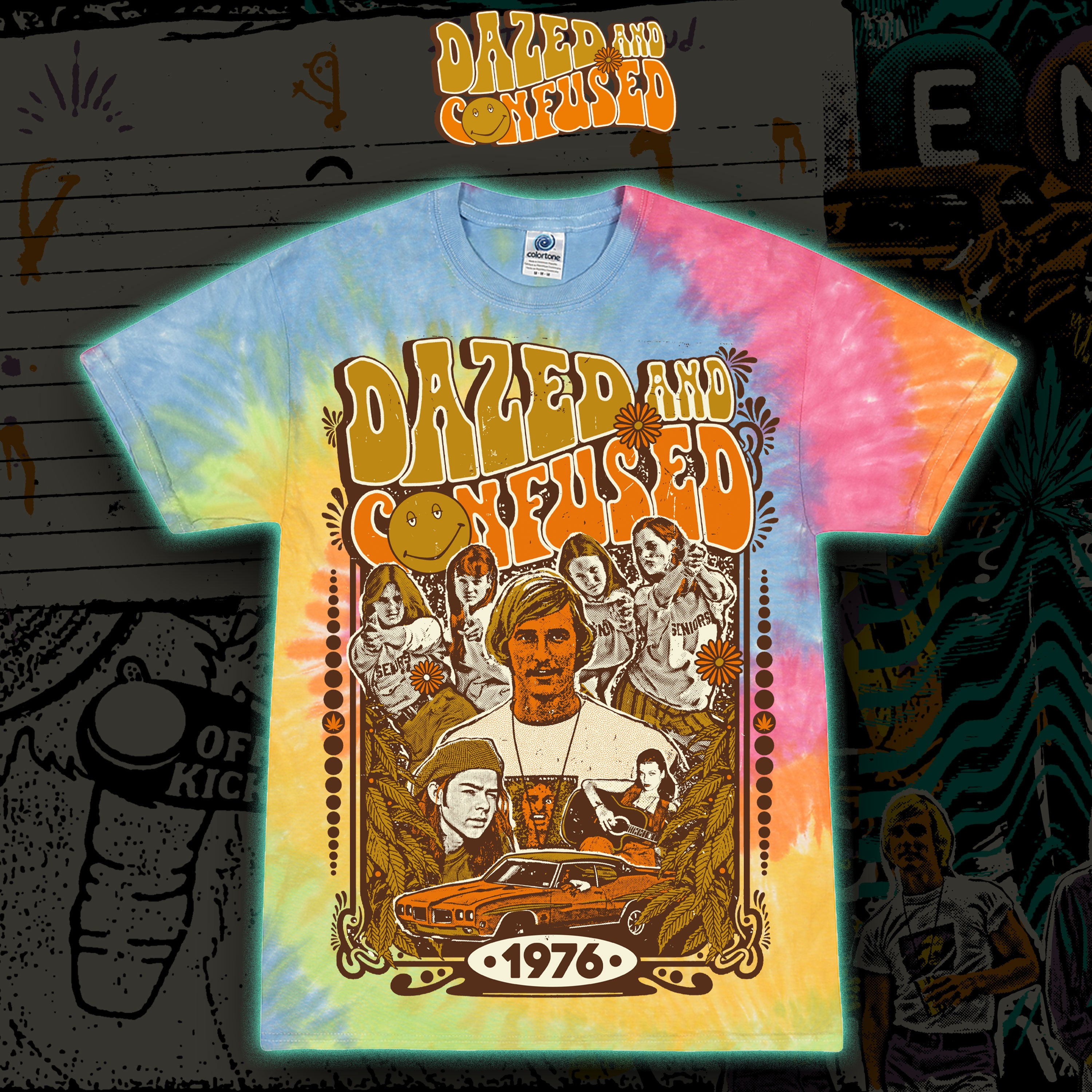 Dazed and Confused "L-I-V-I-N" Tie dye
