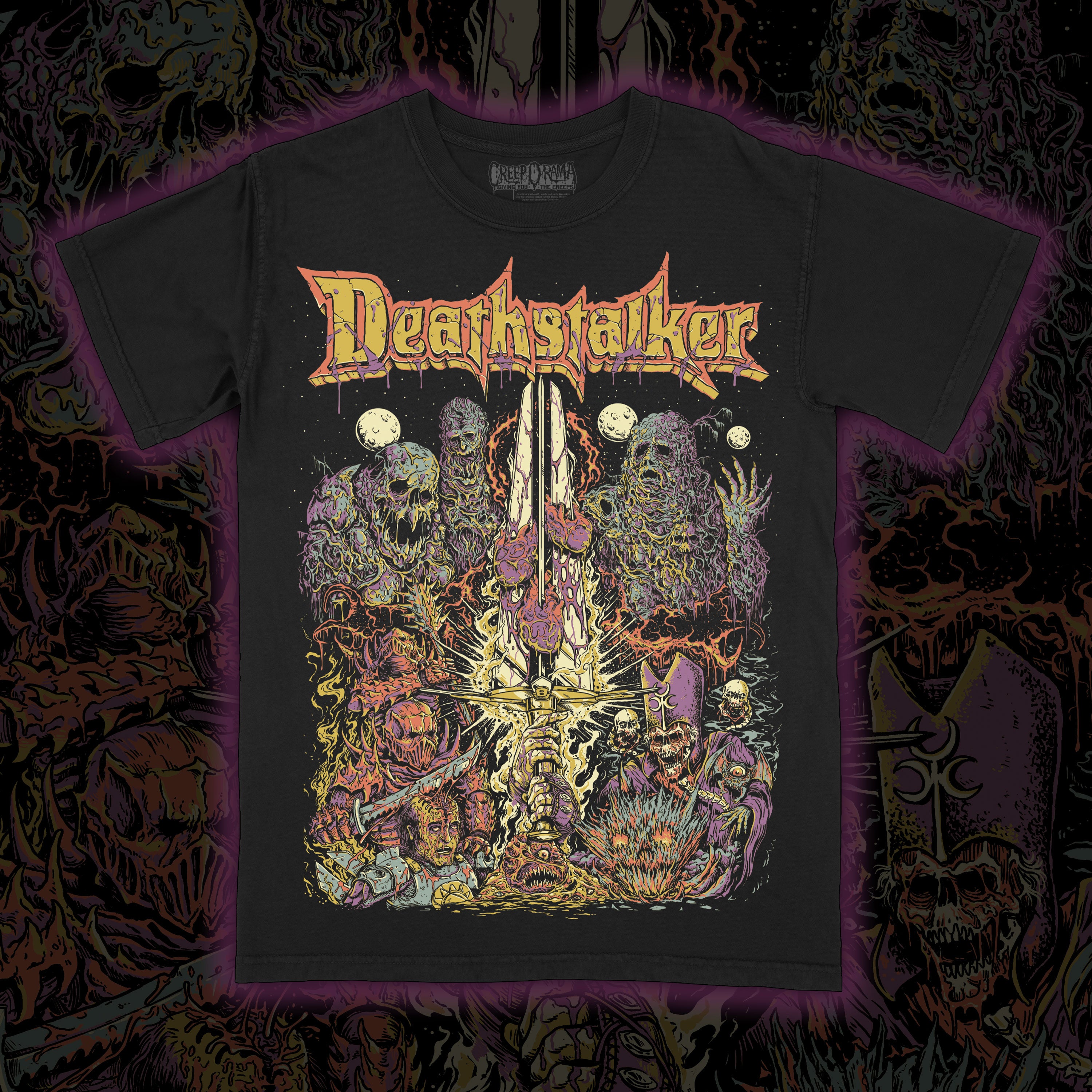 PRE-ORDER: Deathstalker “Born of Necromancy” Premium tee