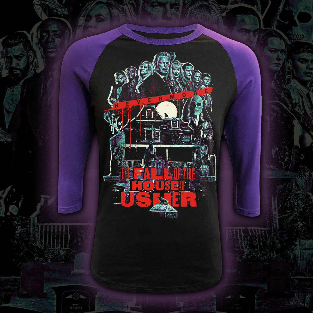 PRE-ORDER: The Fall of the House of Usher – Baseball tee