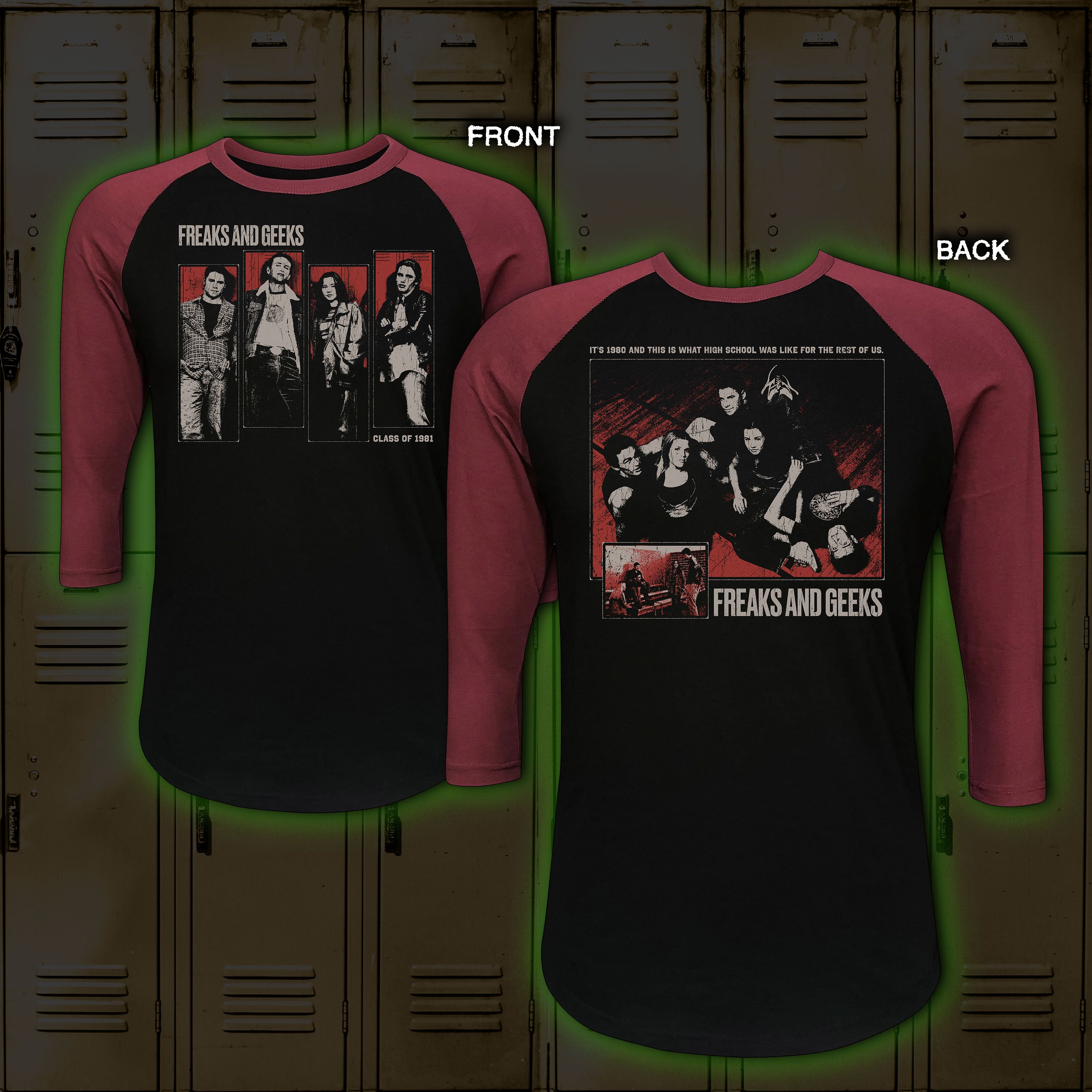 PRE-ORDER: Freaks and Geeks – Baseball tee
