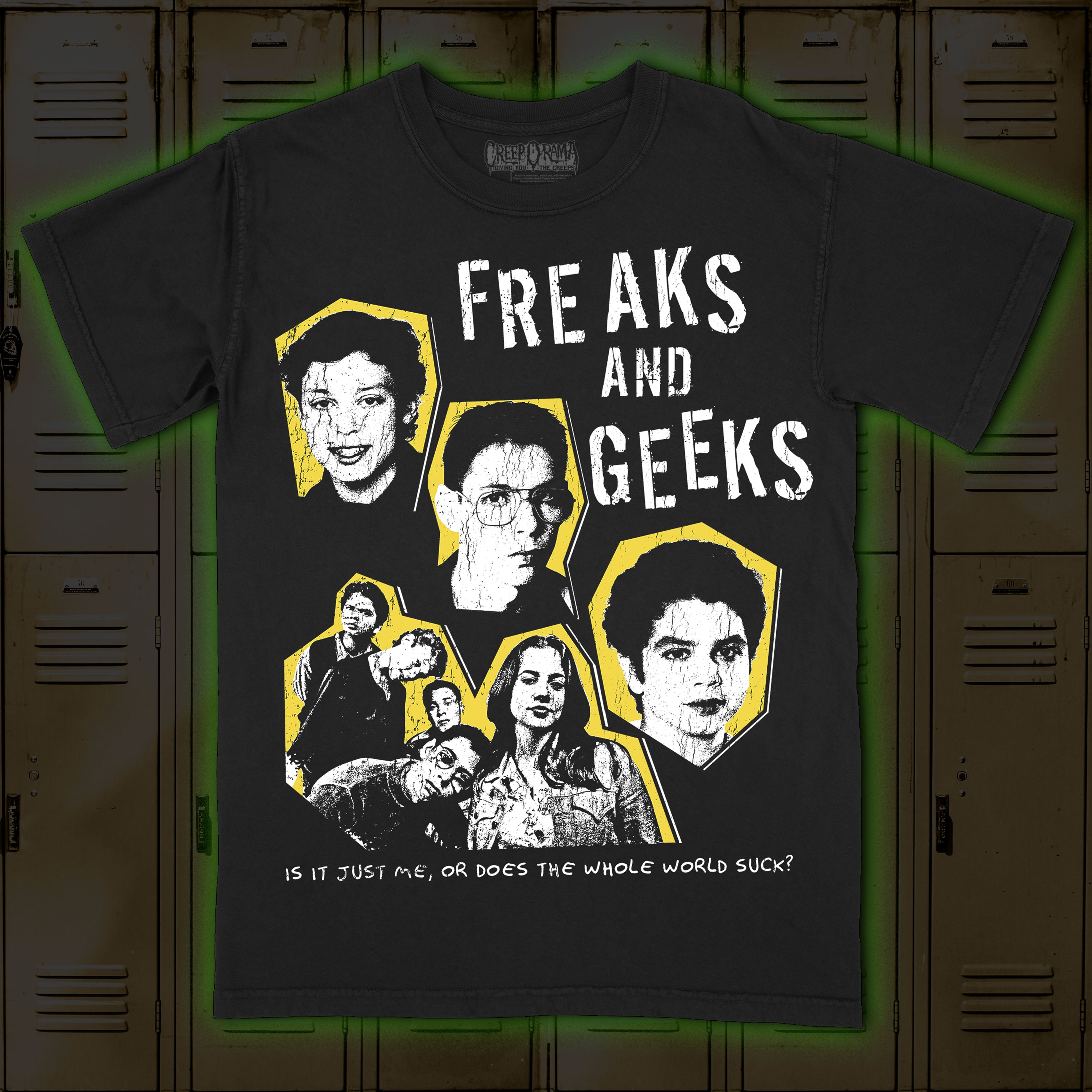 PRE-ORDER: Freaks and Geeks “Does the Whole World Suck?” Premium tee