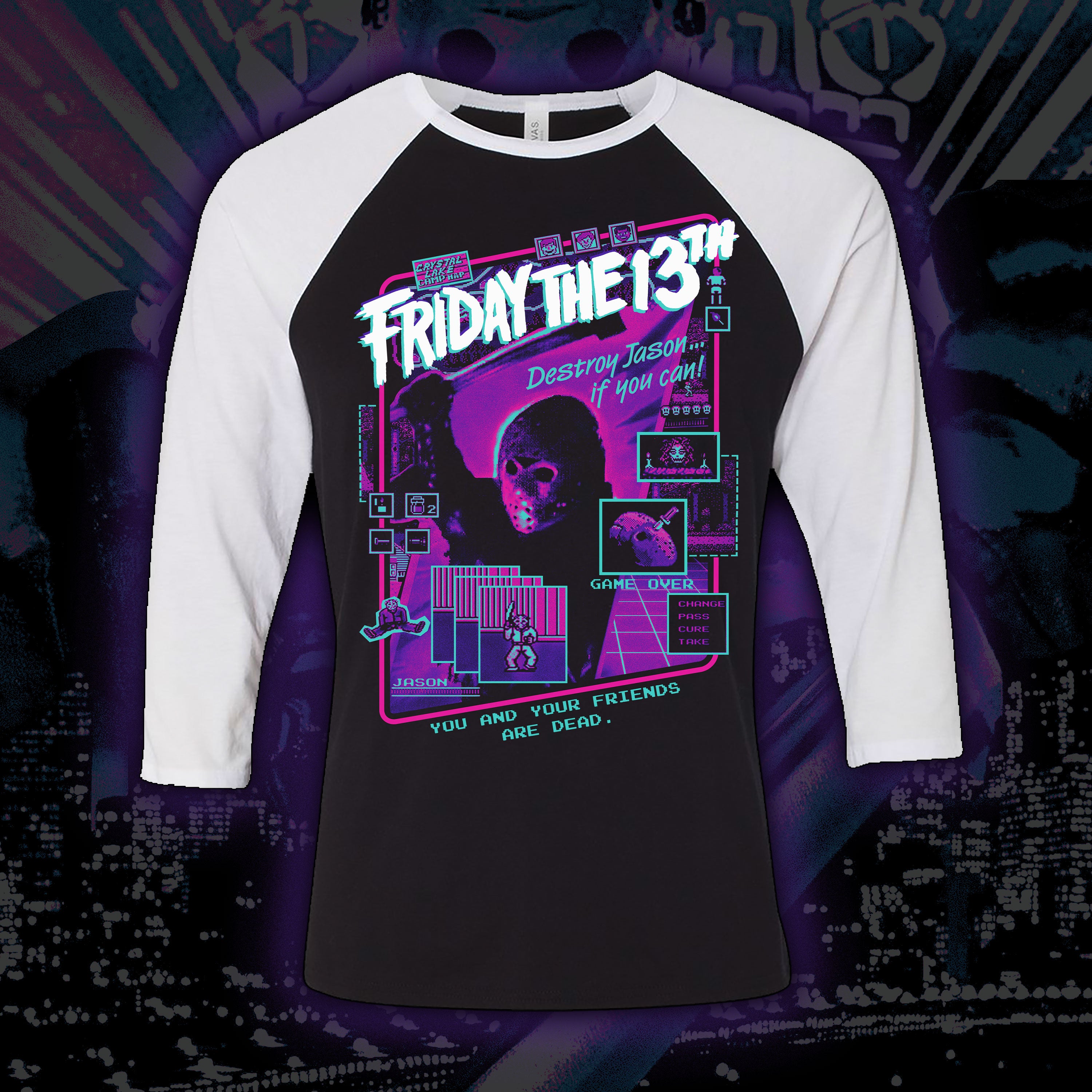 PRE-ORDER: Friday the 13th: Game Over – Baseball tee