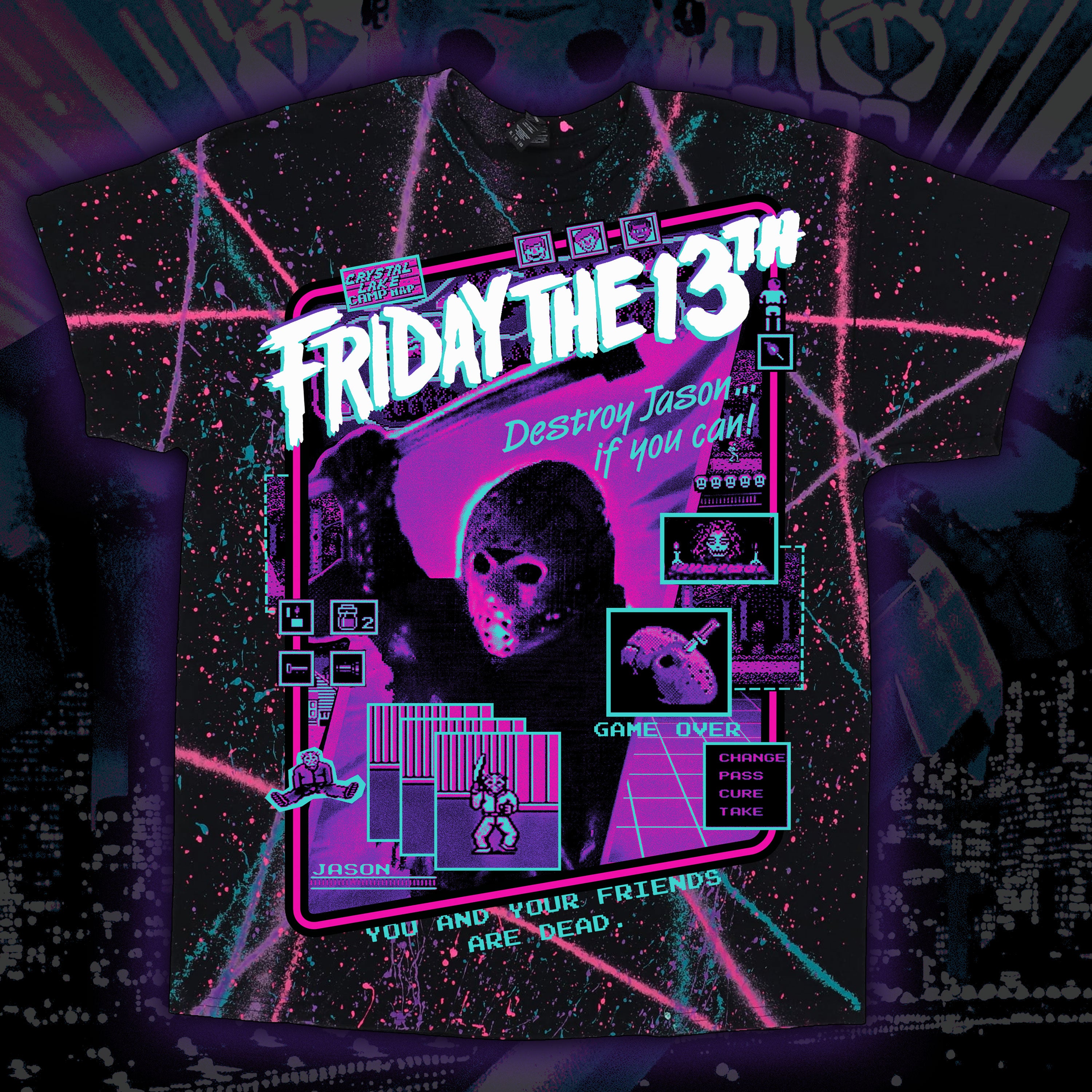 PRE-ORDER: Friday the 13th: Game Over – Custom Splatter Tie Dye