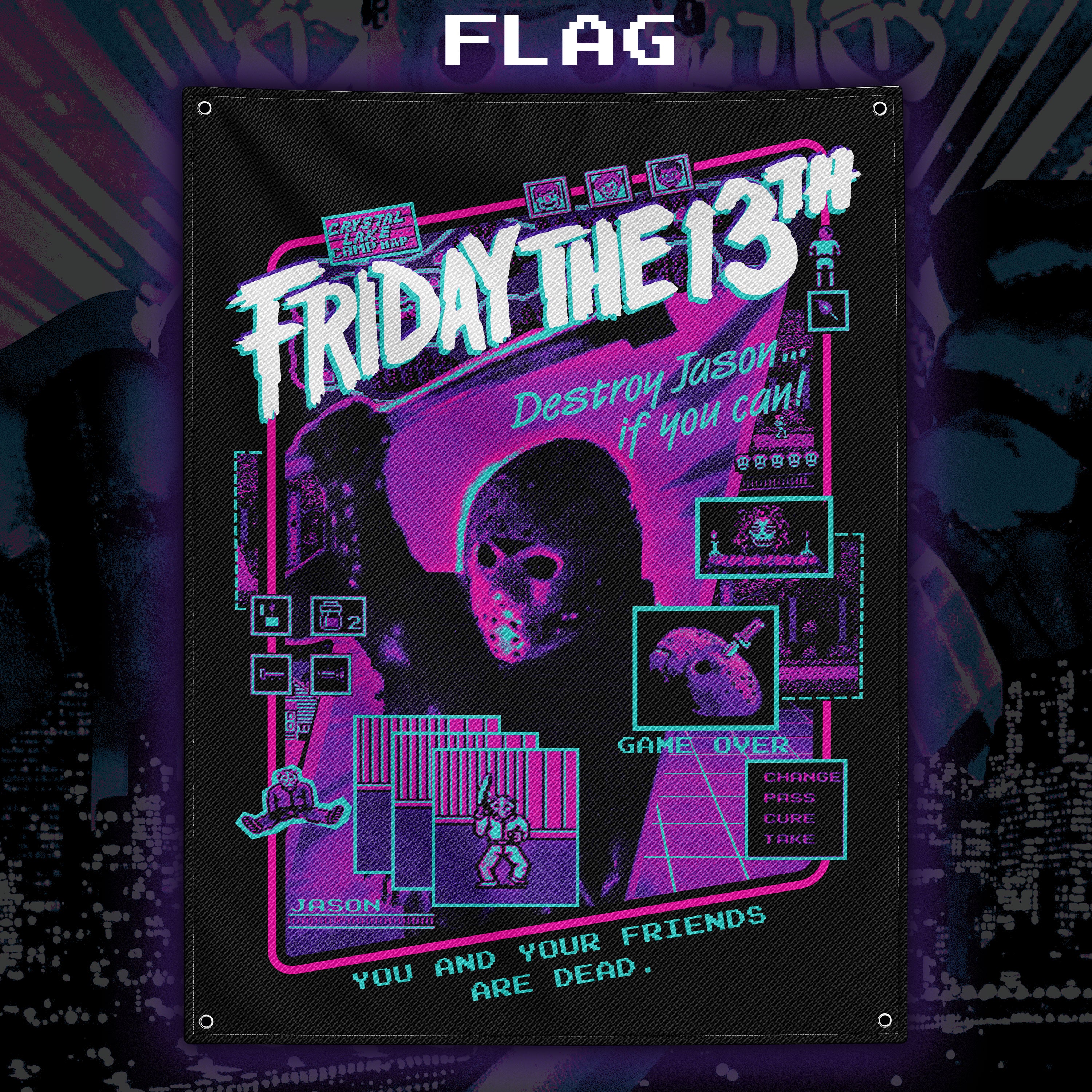 PRE-ORDER: Friday the 13th: Game Over – 30” x 40” Flag