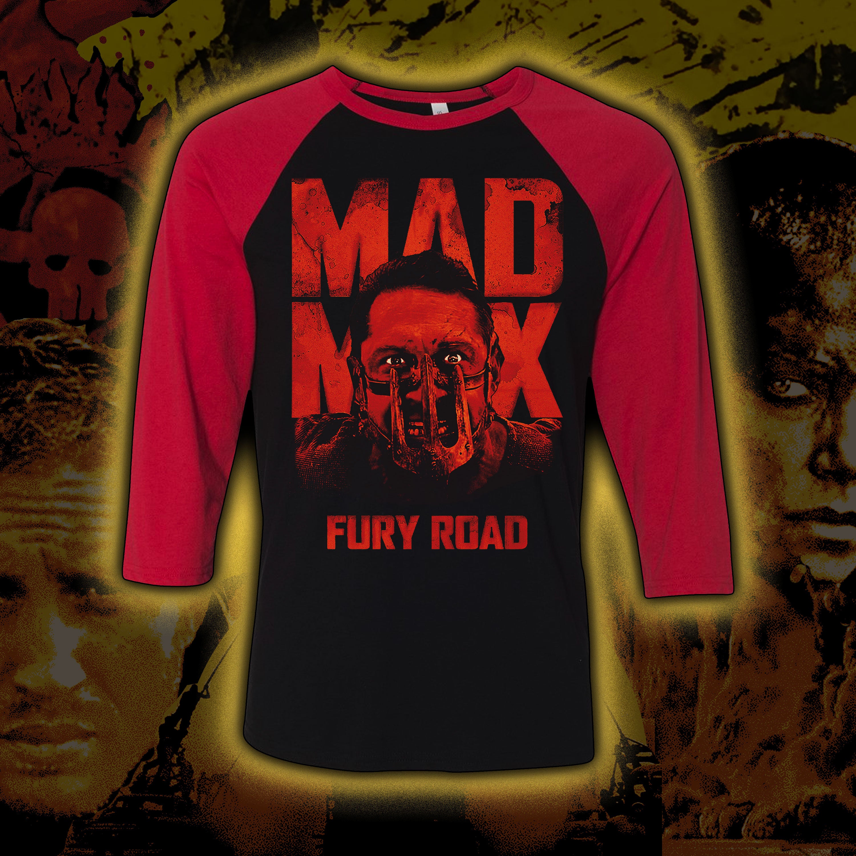 PRE-ORDER: Mad Max “Fire and Blood” Baseball tee