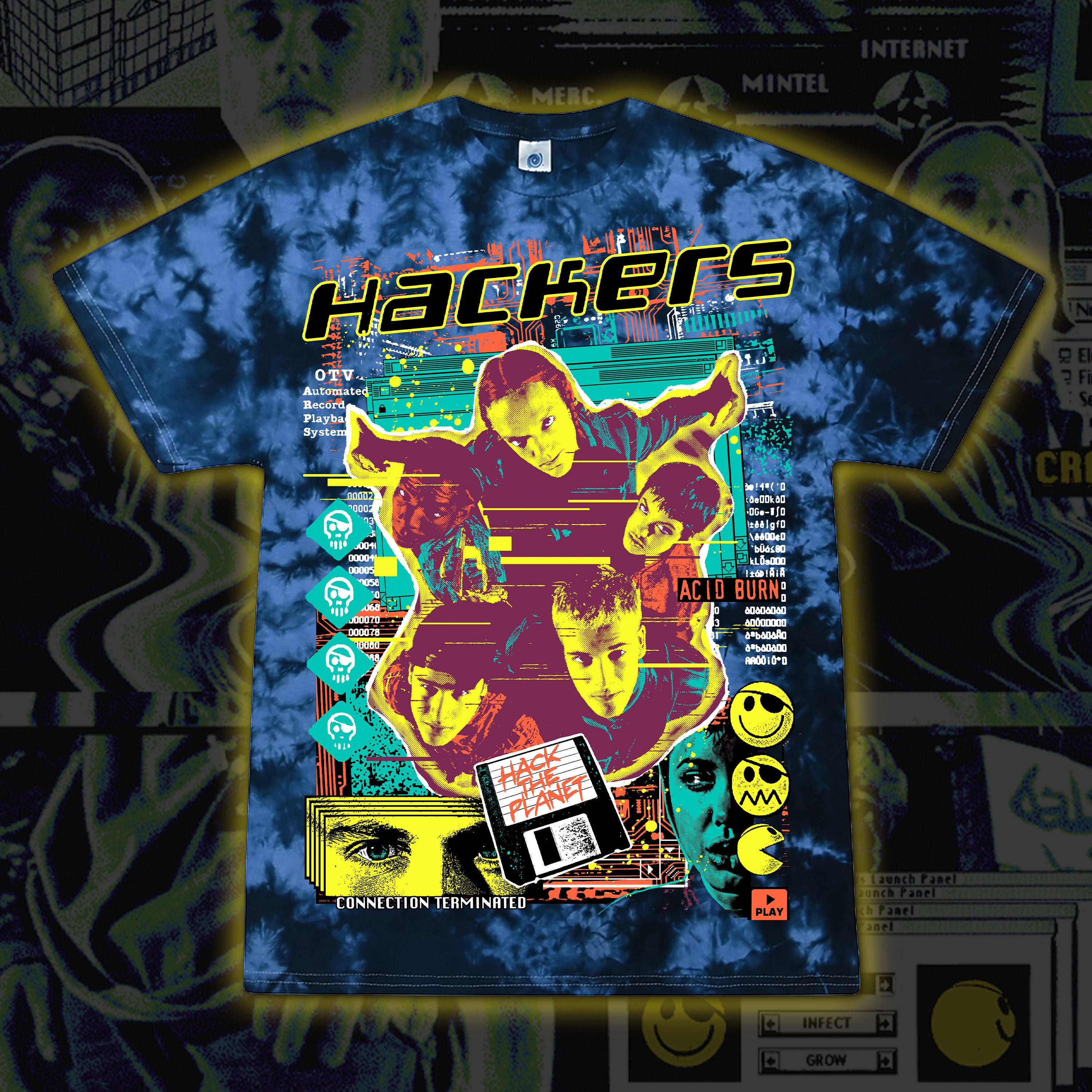 Hackers "Hack the Planet" Tie dye