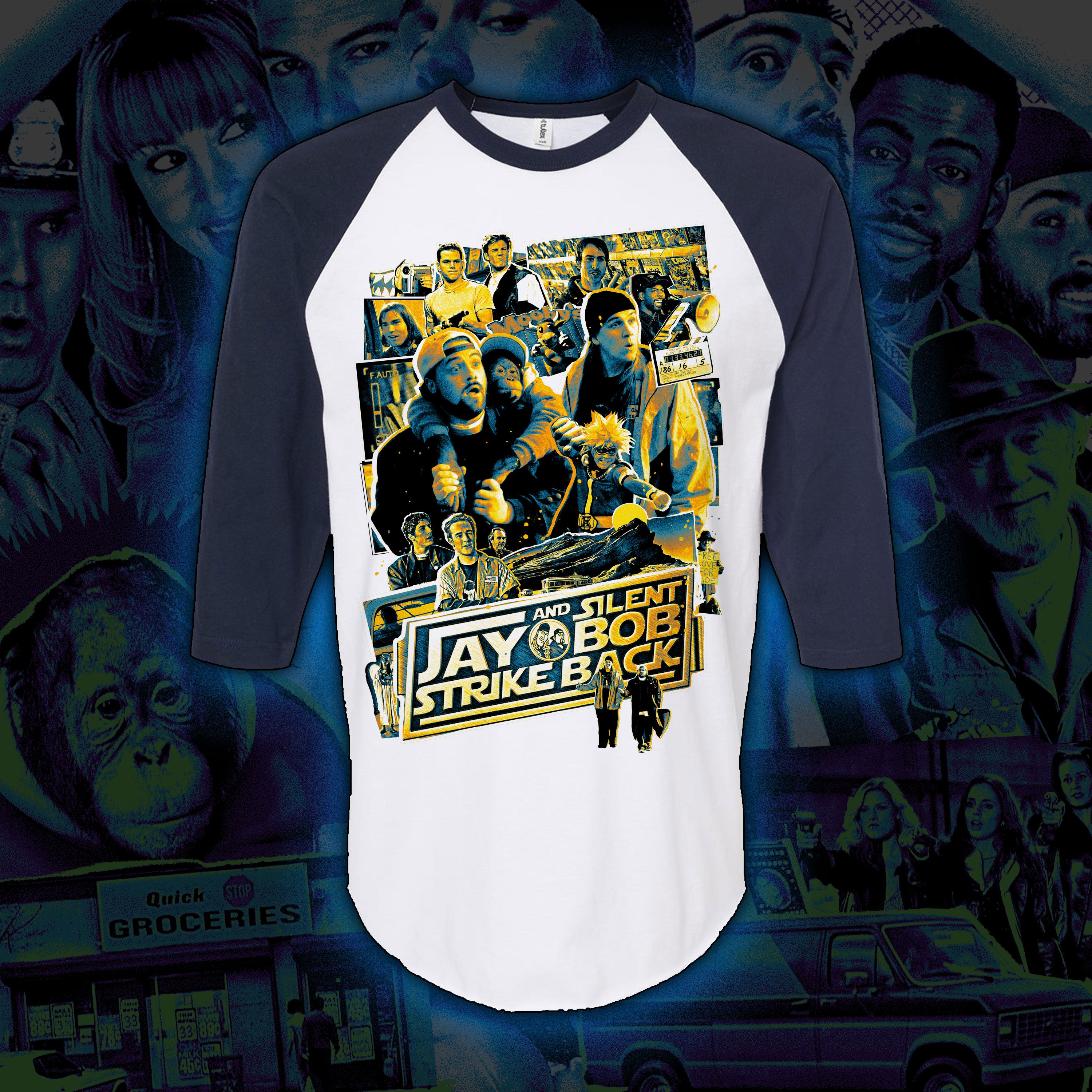 PRE-ORDER: Jay and Silent Bob Strike Back “Critters of Hollywood” Baseball tee