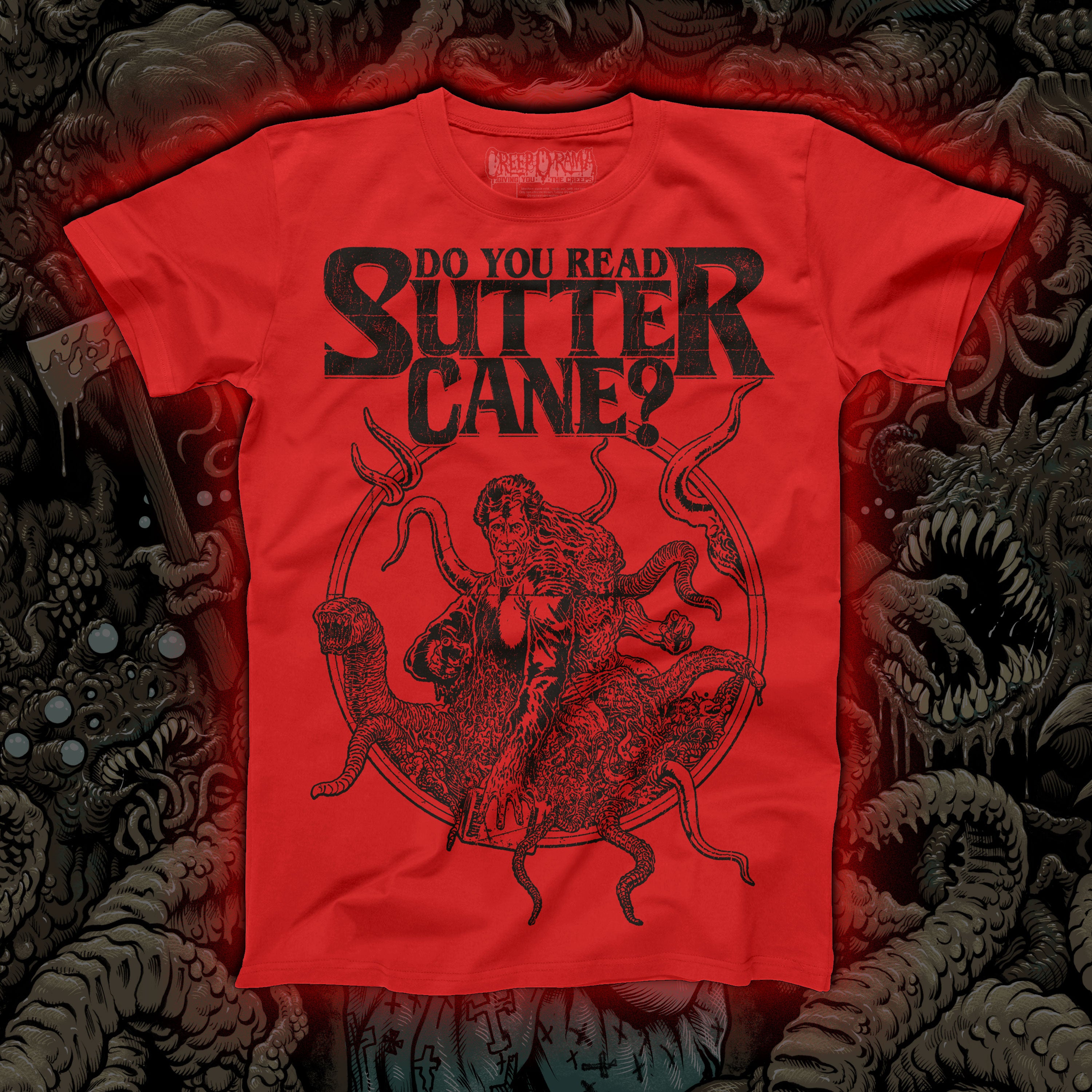 PRE-ORDER: Do You Read Sutter Cane? – Regular Red tee