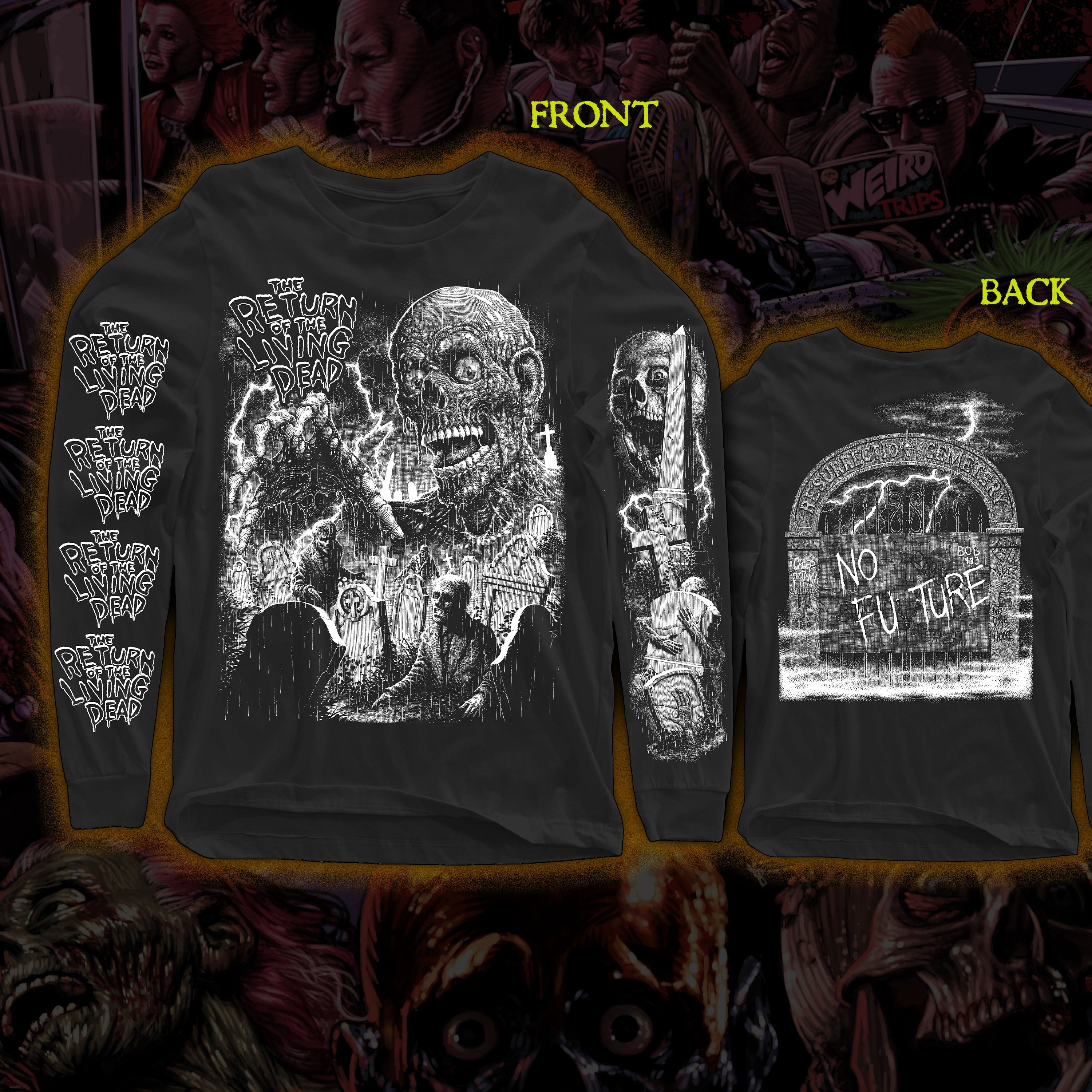 The Return of the Living Dead “Resurrection Cemetery” Regular long sleeve