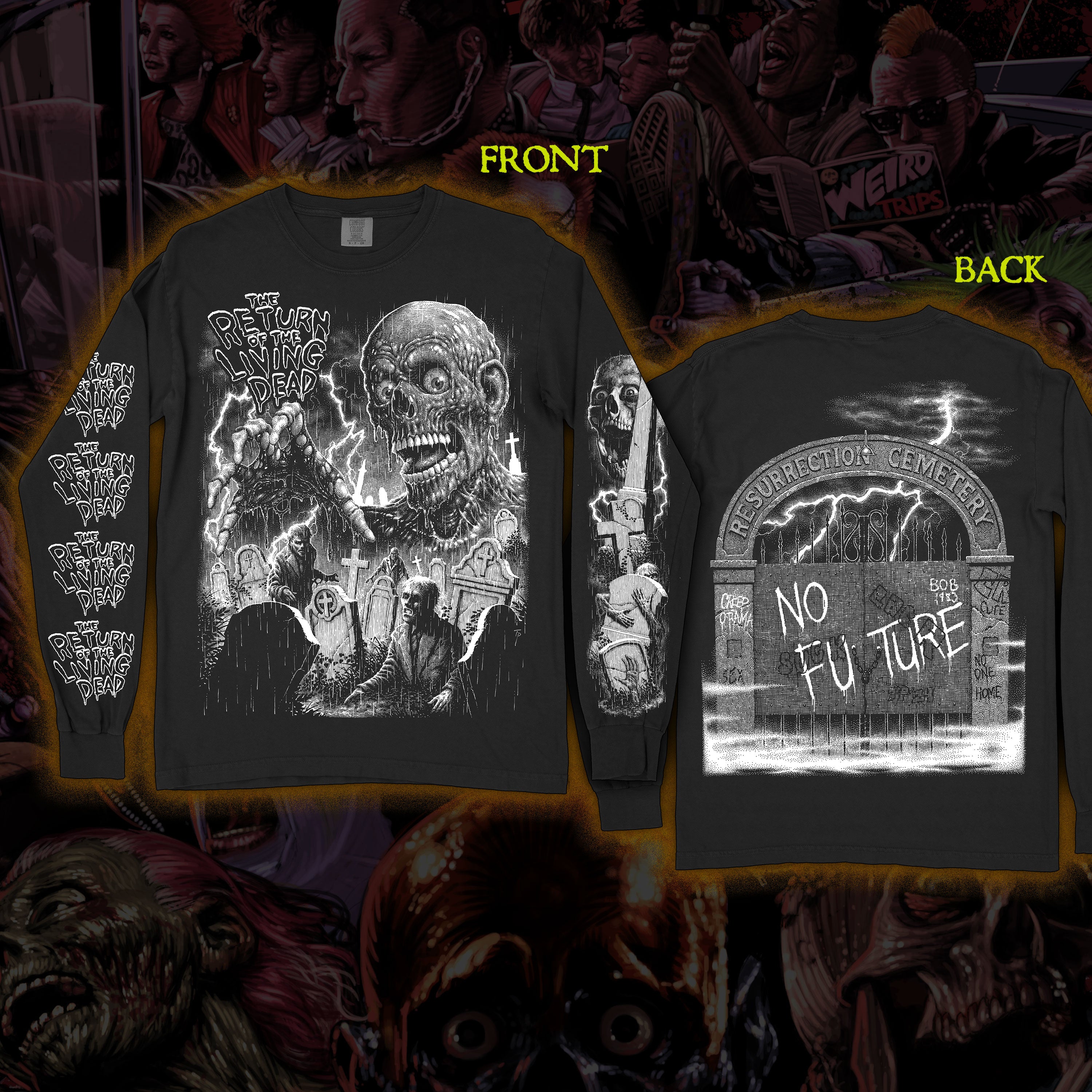 The Return of the Living Dead “Resurrection Cemetery” Premium long sleeve