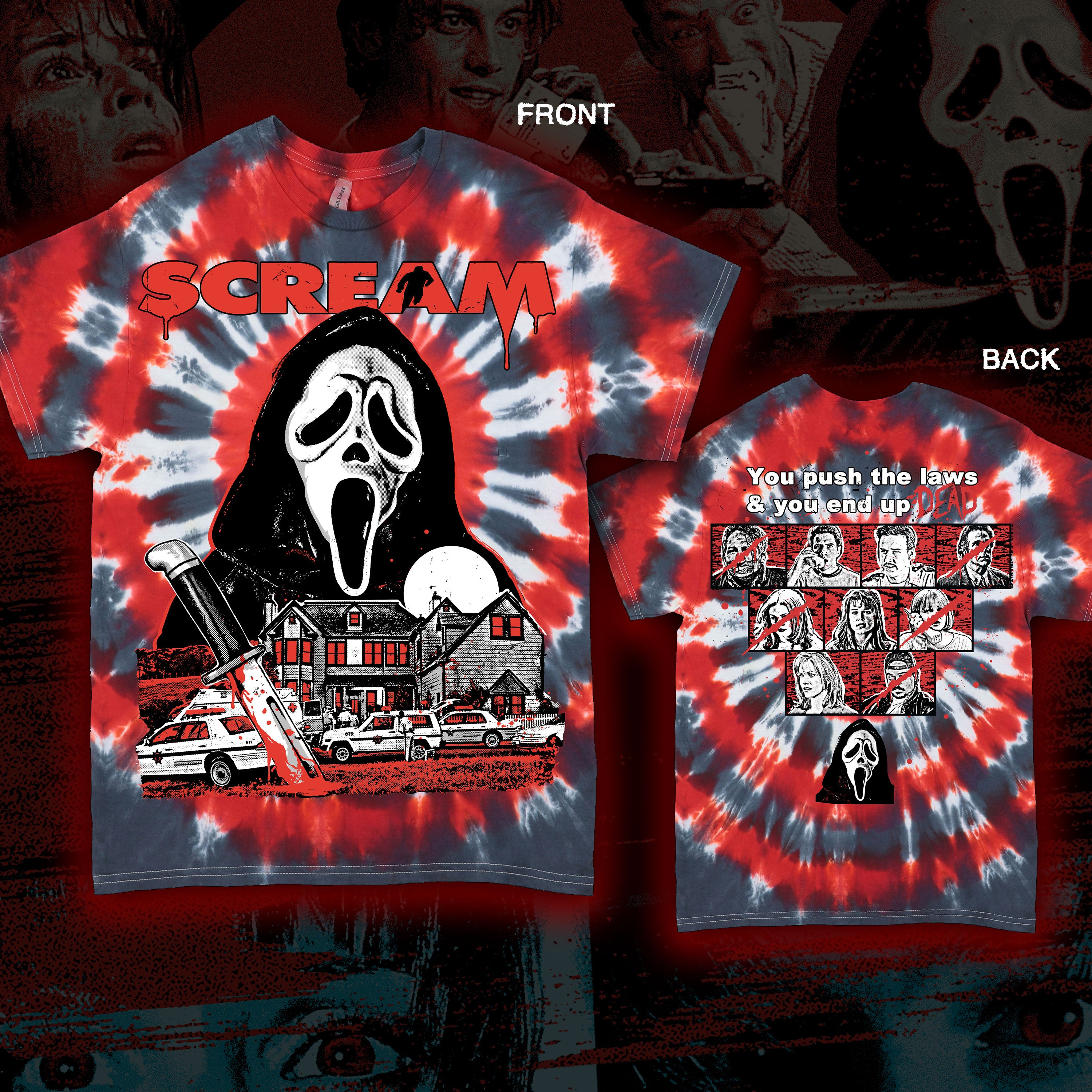 PRE-ORDER: The Woodsboro Murders – Tie dye