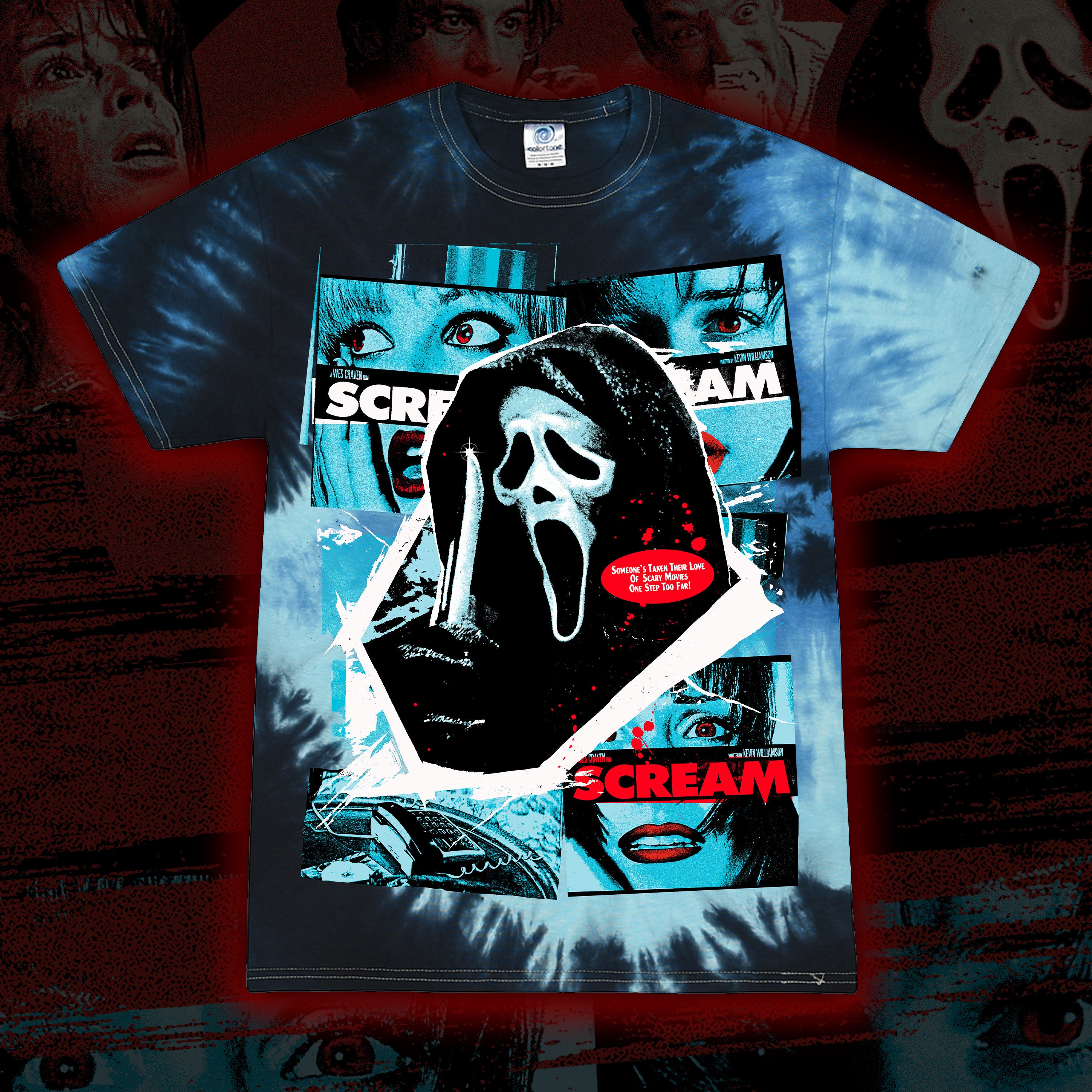 PRE-ORDER: The Woodsboro Murders “Everybody’s a Suspect” Tie dye