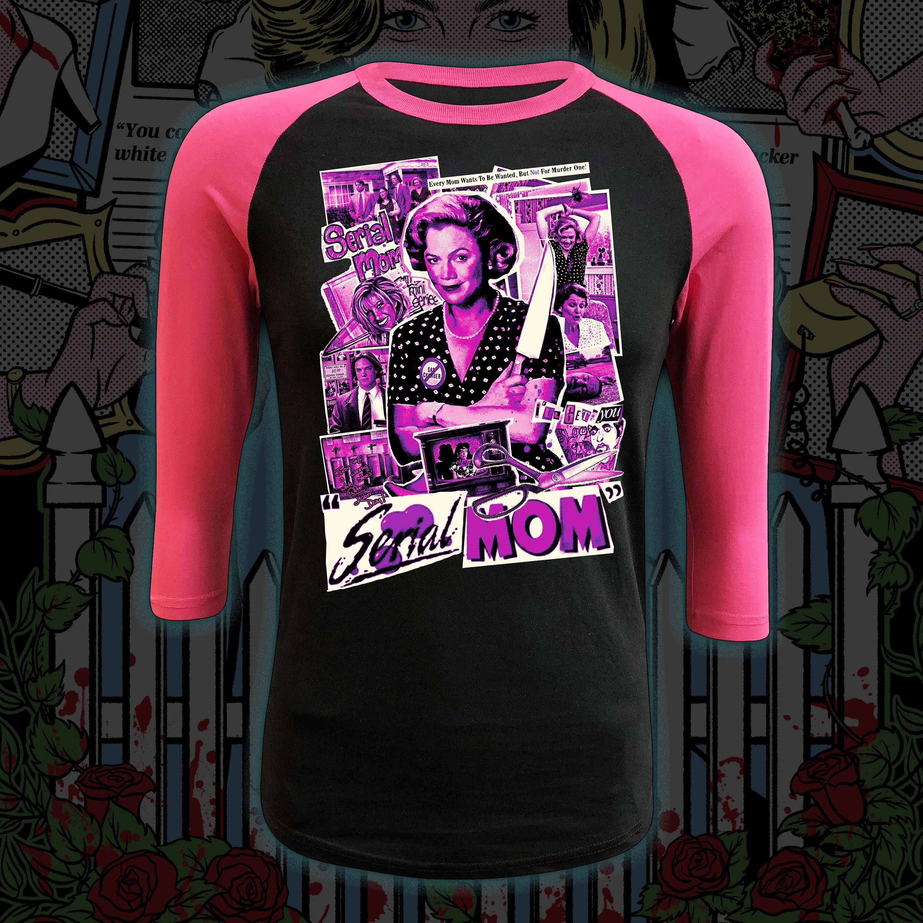Serial Mom “Buckle Up” Baseball tee