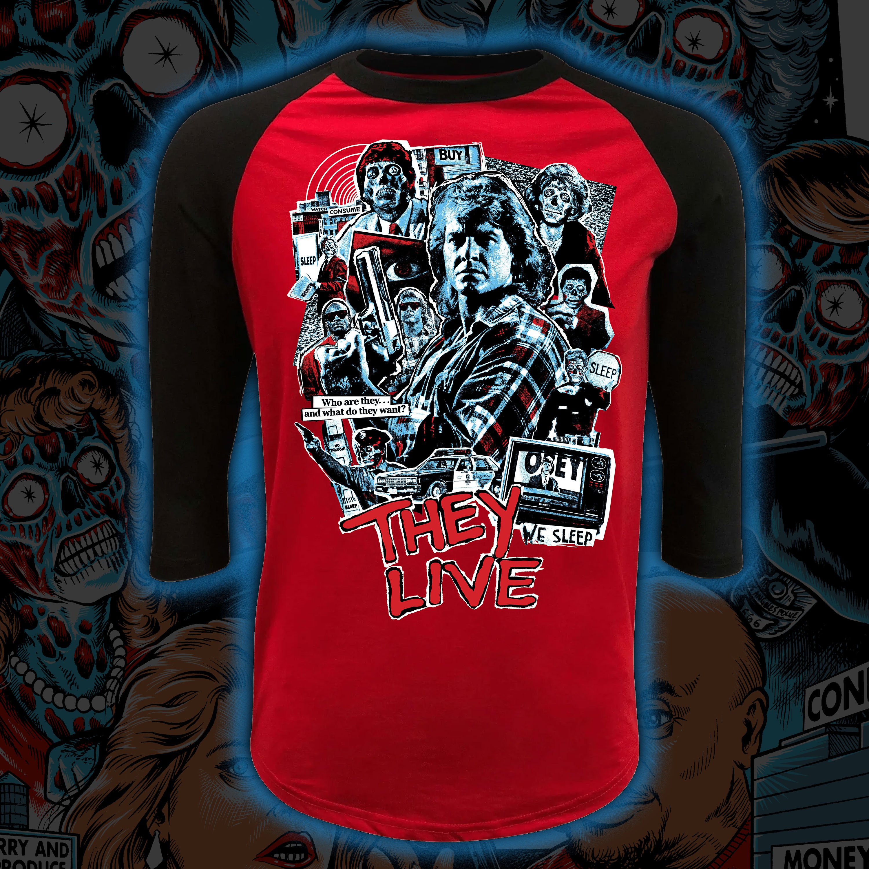 They Live “Sleep” Baseball tee