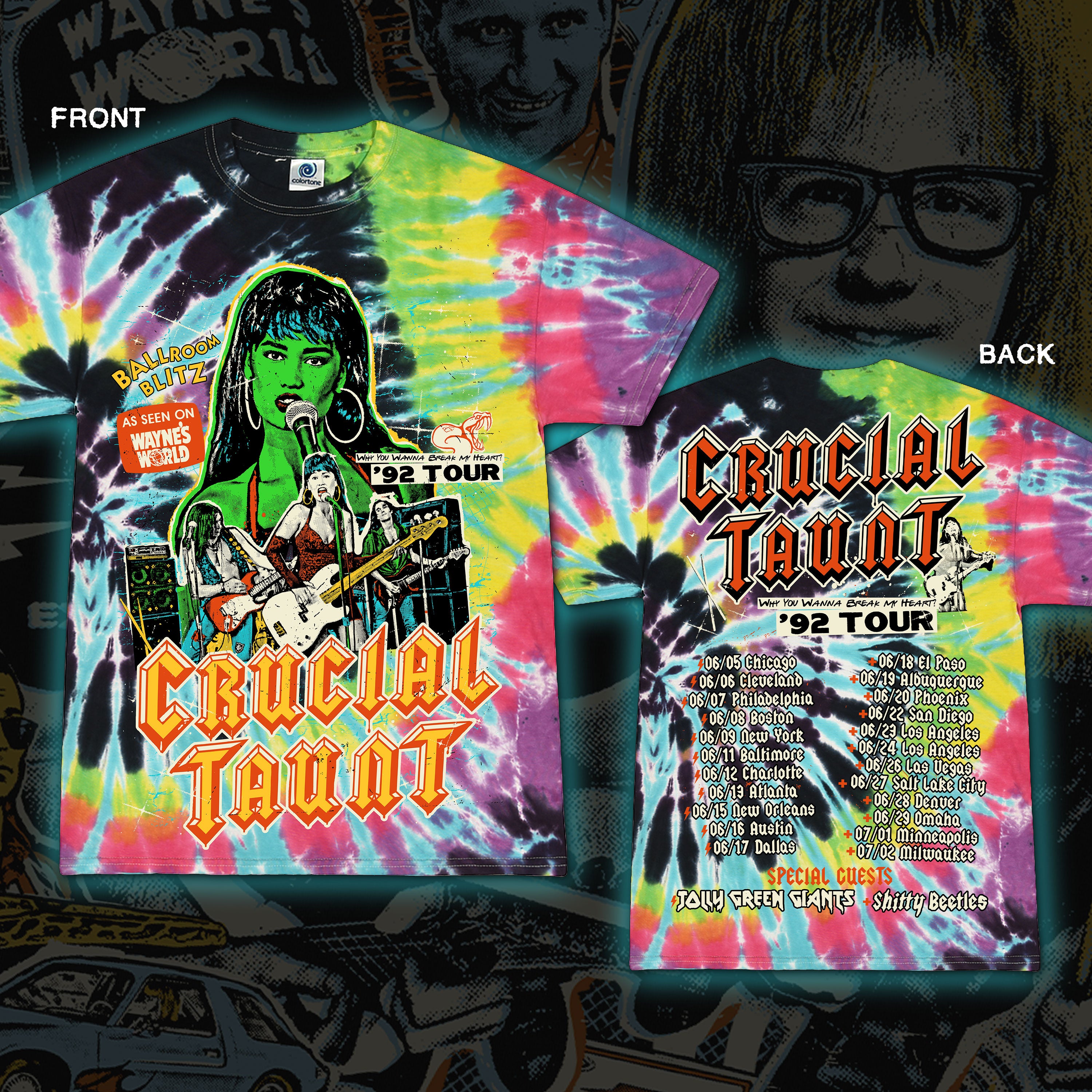 Crucial Taunt '92 Tour - Tie dye