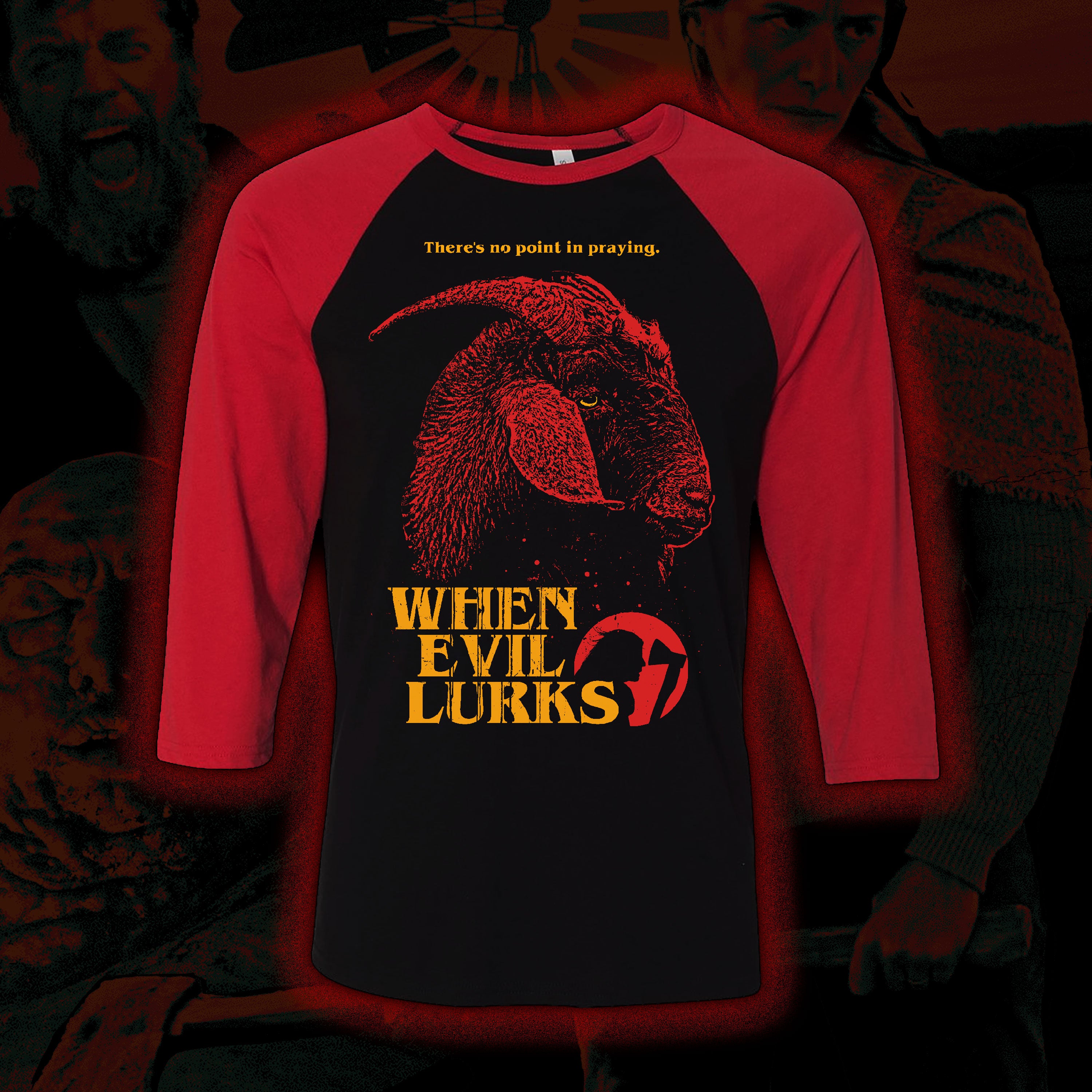 When Evil Lurks "No Point in Praying" Baseball tee