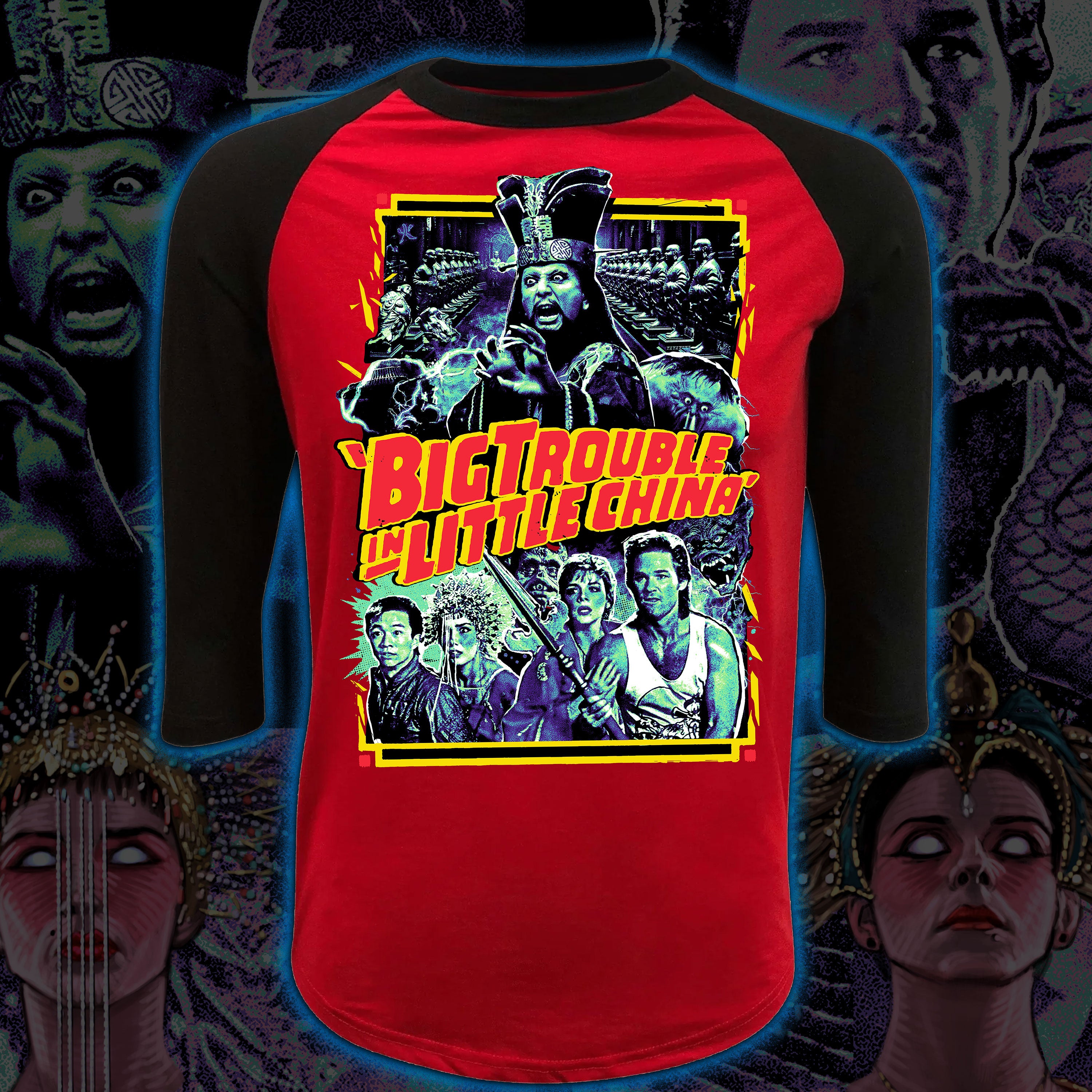 Big Trouble in Little China “Pillars of Heaven” Baseball tee