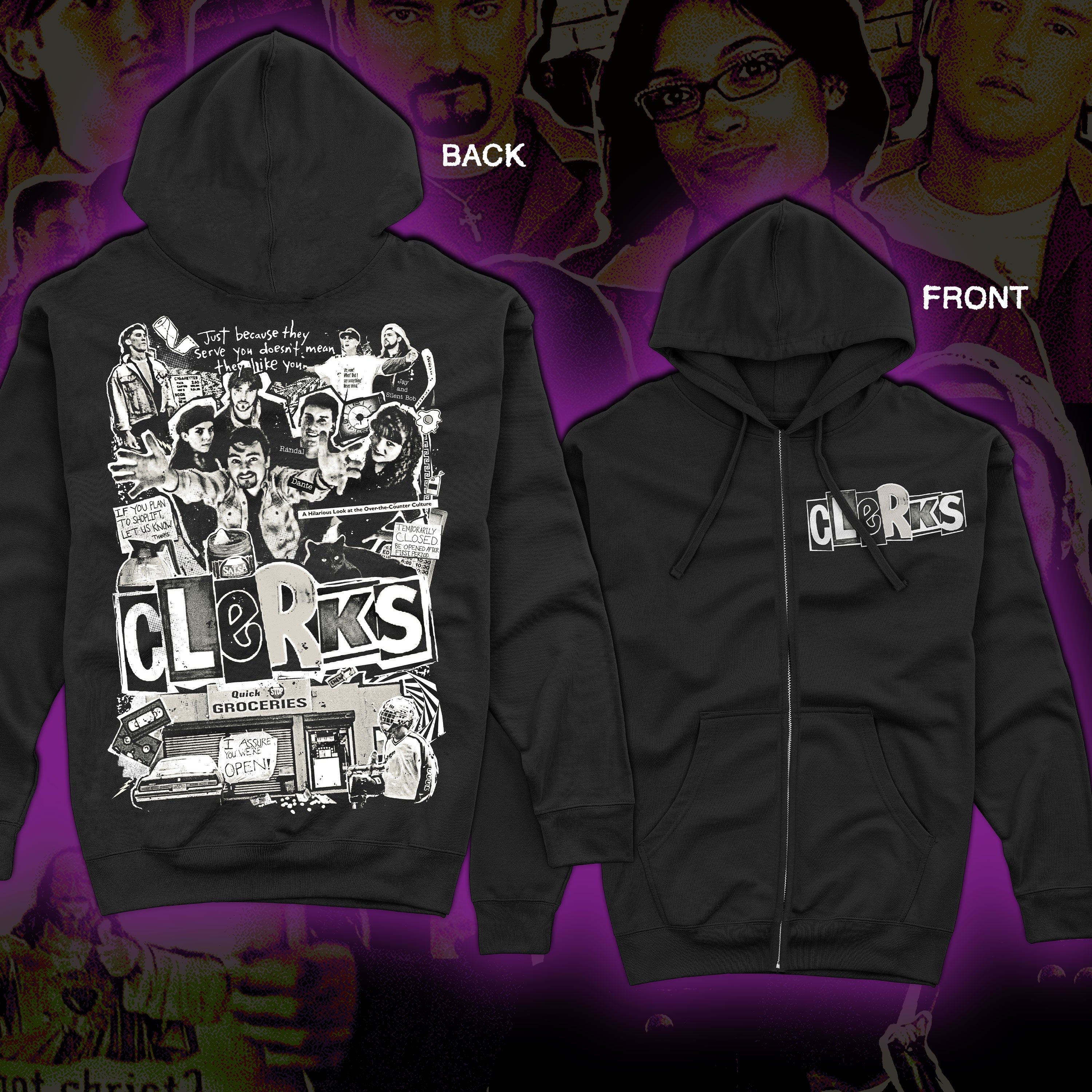 PRE-ORDER: Clerks – Zip up hoodie