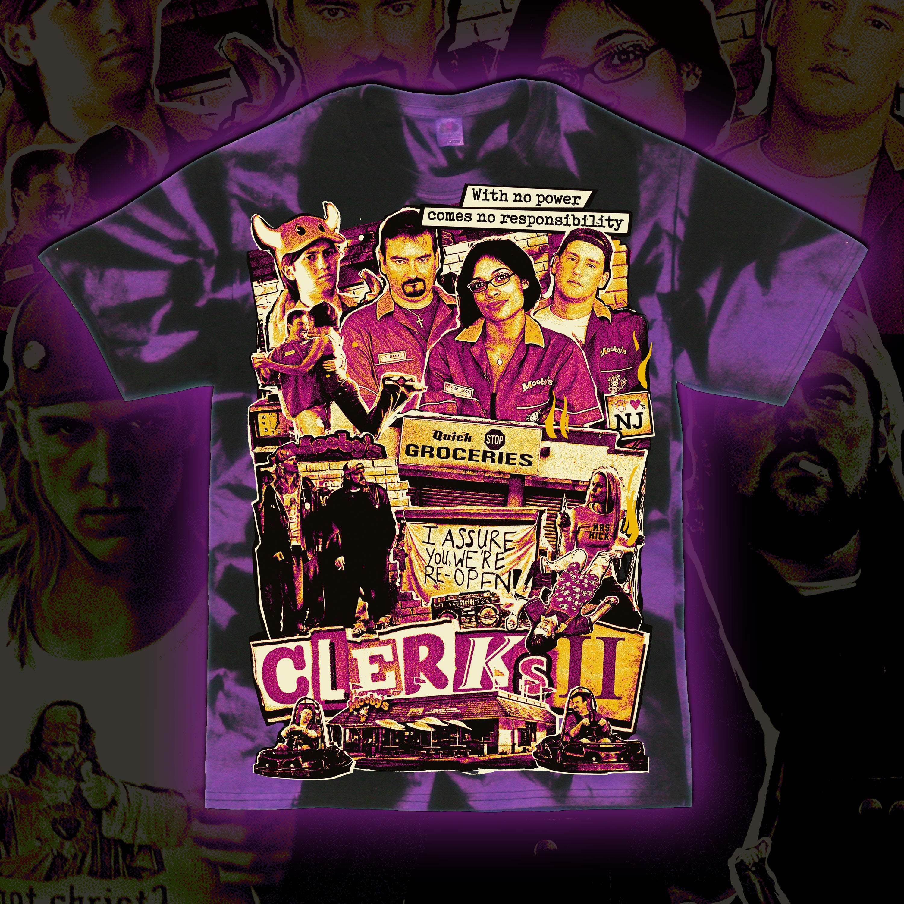 PRE-ORDER: Clerks II “No Responsibility” Tie dye