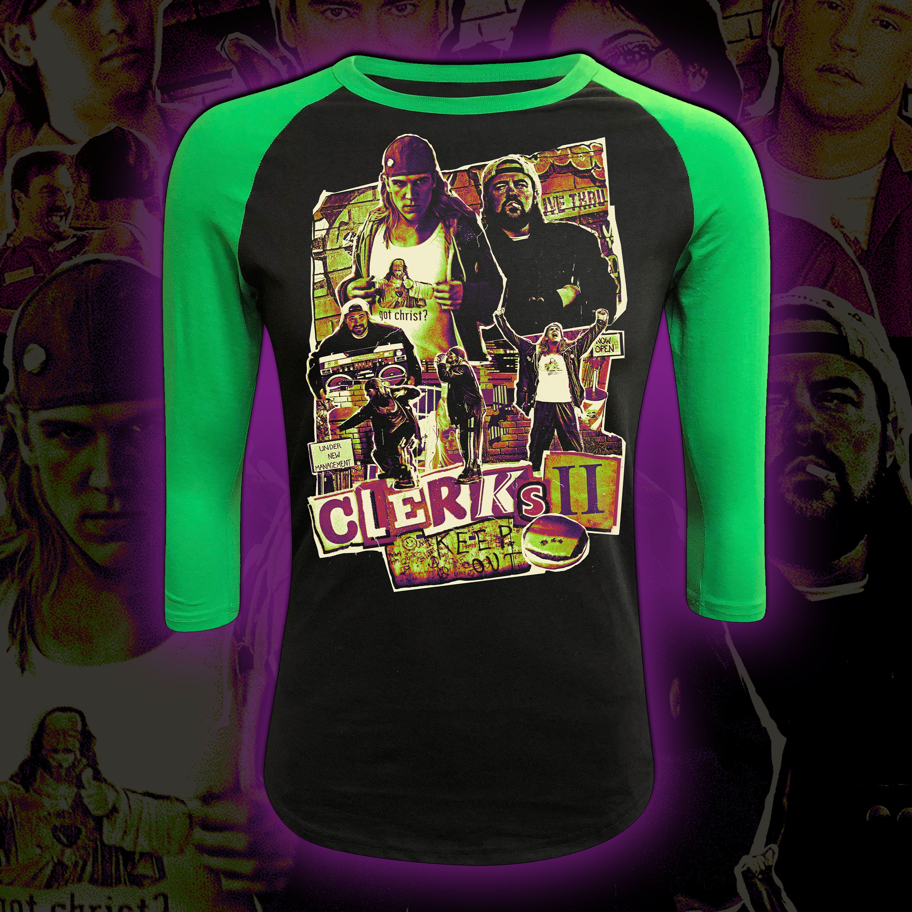 PRE-ORDER: Clerks II “New and Improved” Baseball tee