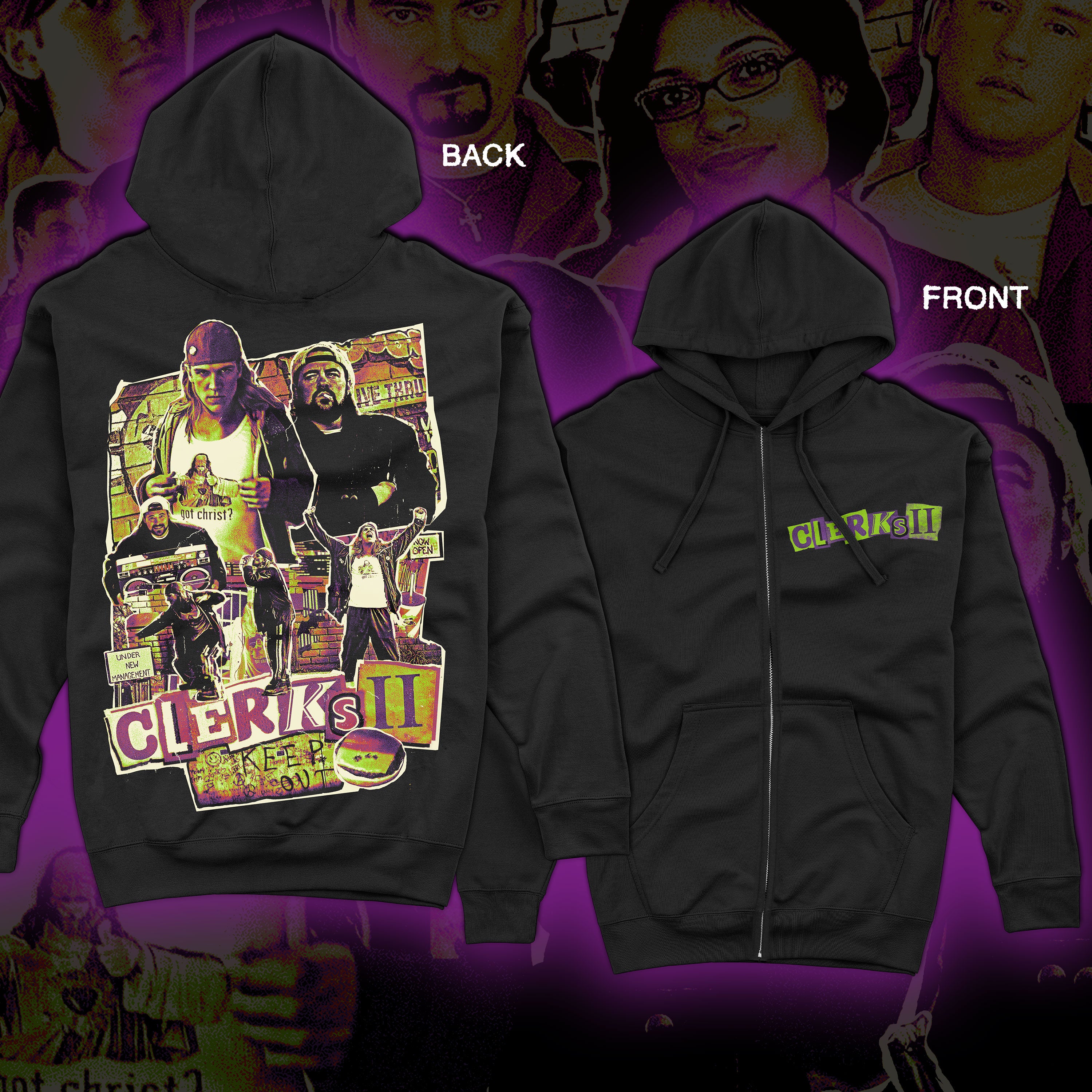 PRE-ORDER: Clerks II “New and Improved” Zip up hoodie