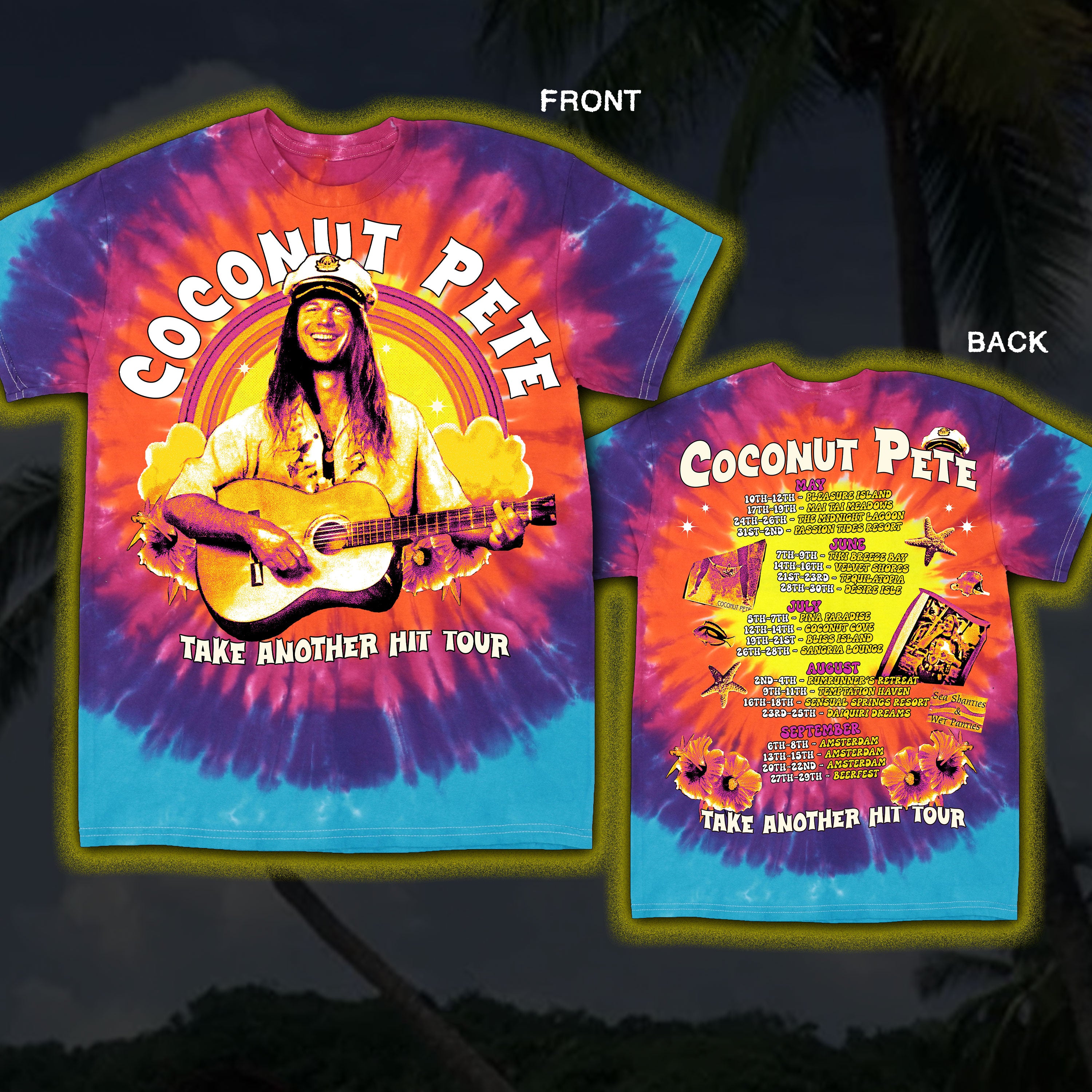 Coconut Pete “Pleasure Island” Tie dye