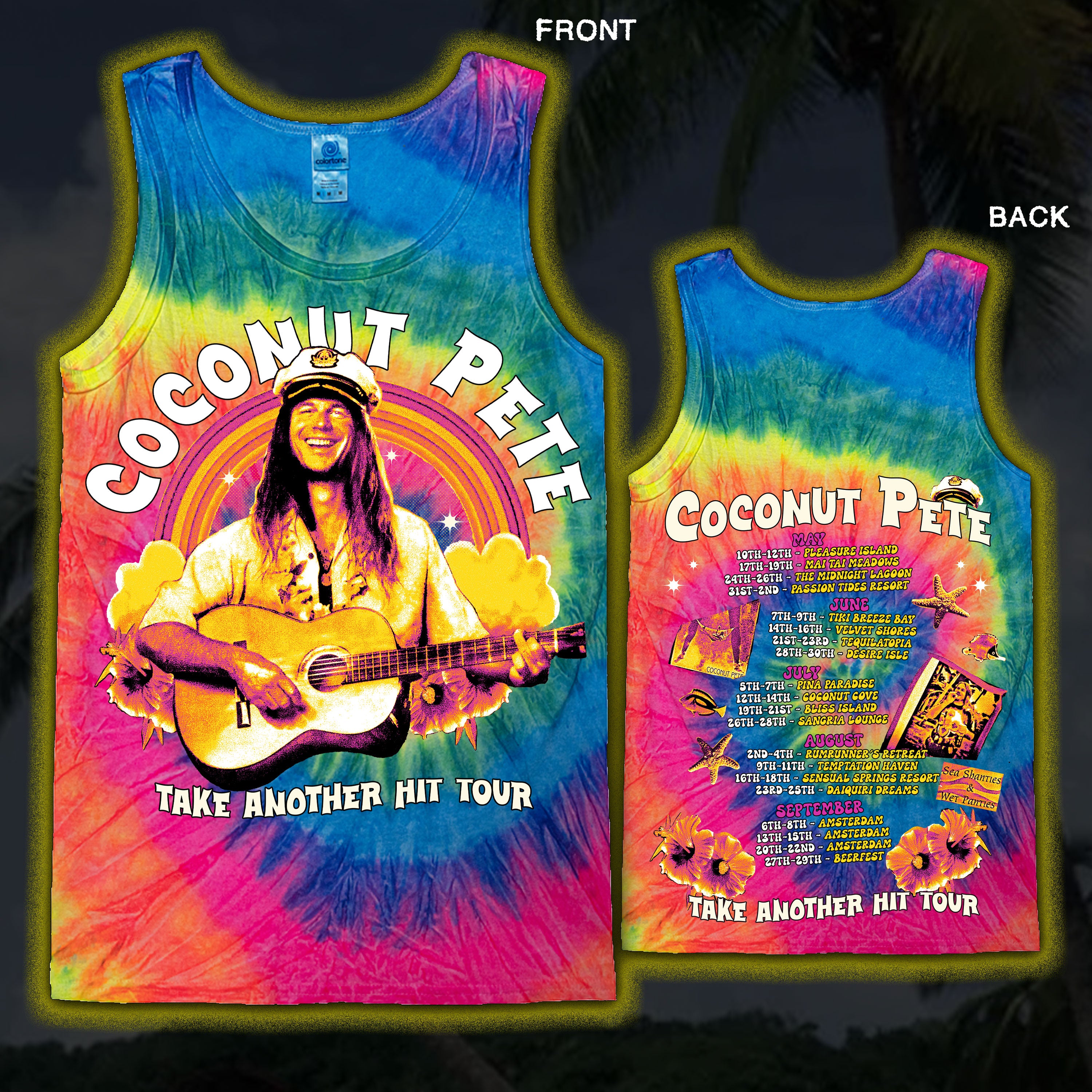 Coconut Pete “Secret Ingredient” Tie dye tank top