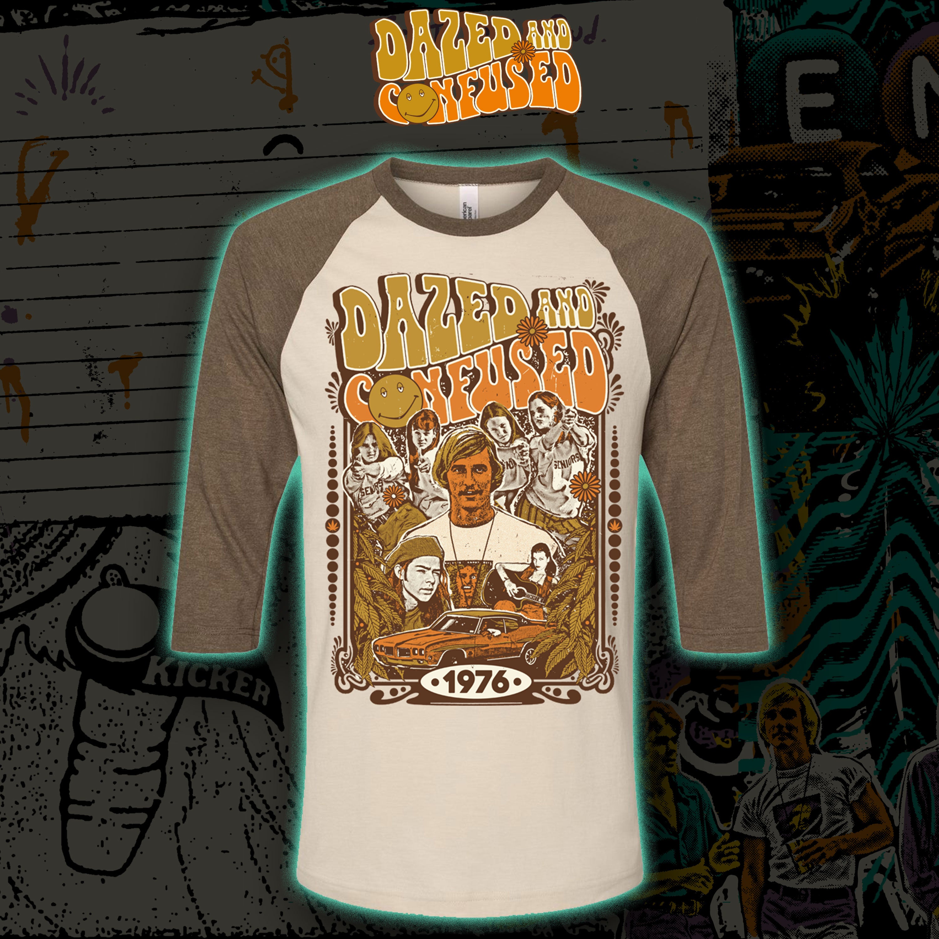 Dazed and Confused "1976" Baseball tee