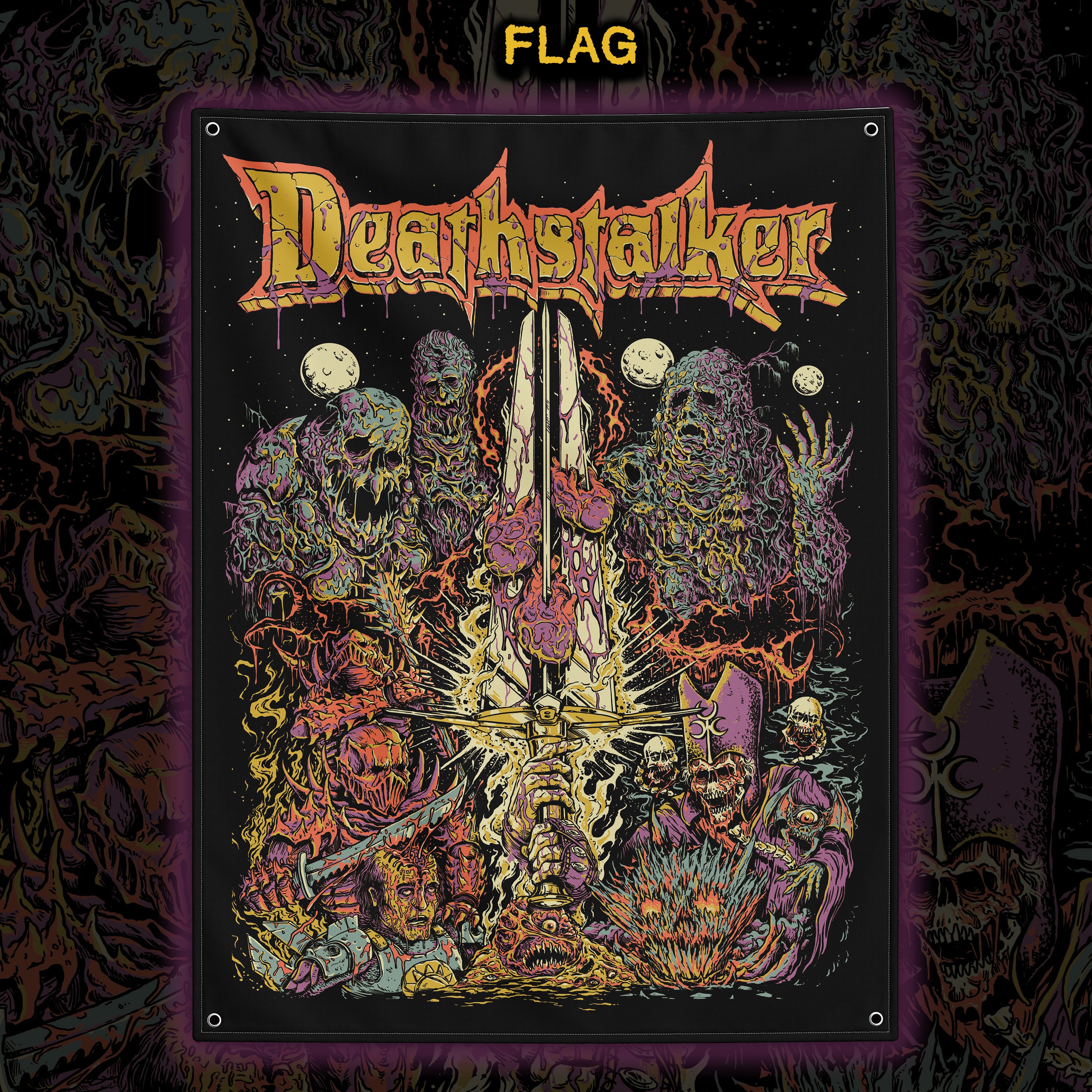 PRE-ORDER: Deathstalker “Born of Necromancy” 30” x 40” flag