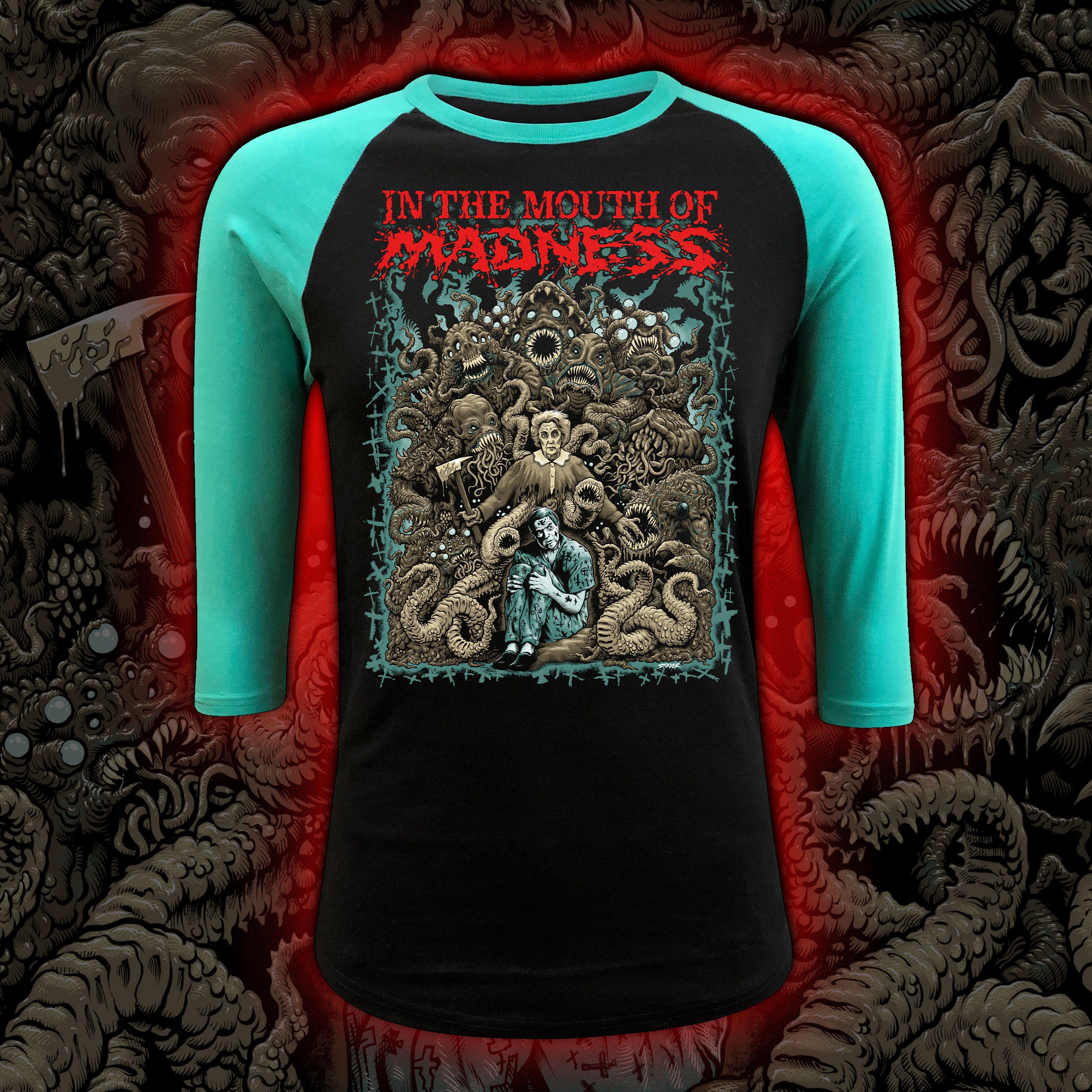 PRE-ORDER: In the Mouth of Madness – Baseball tee