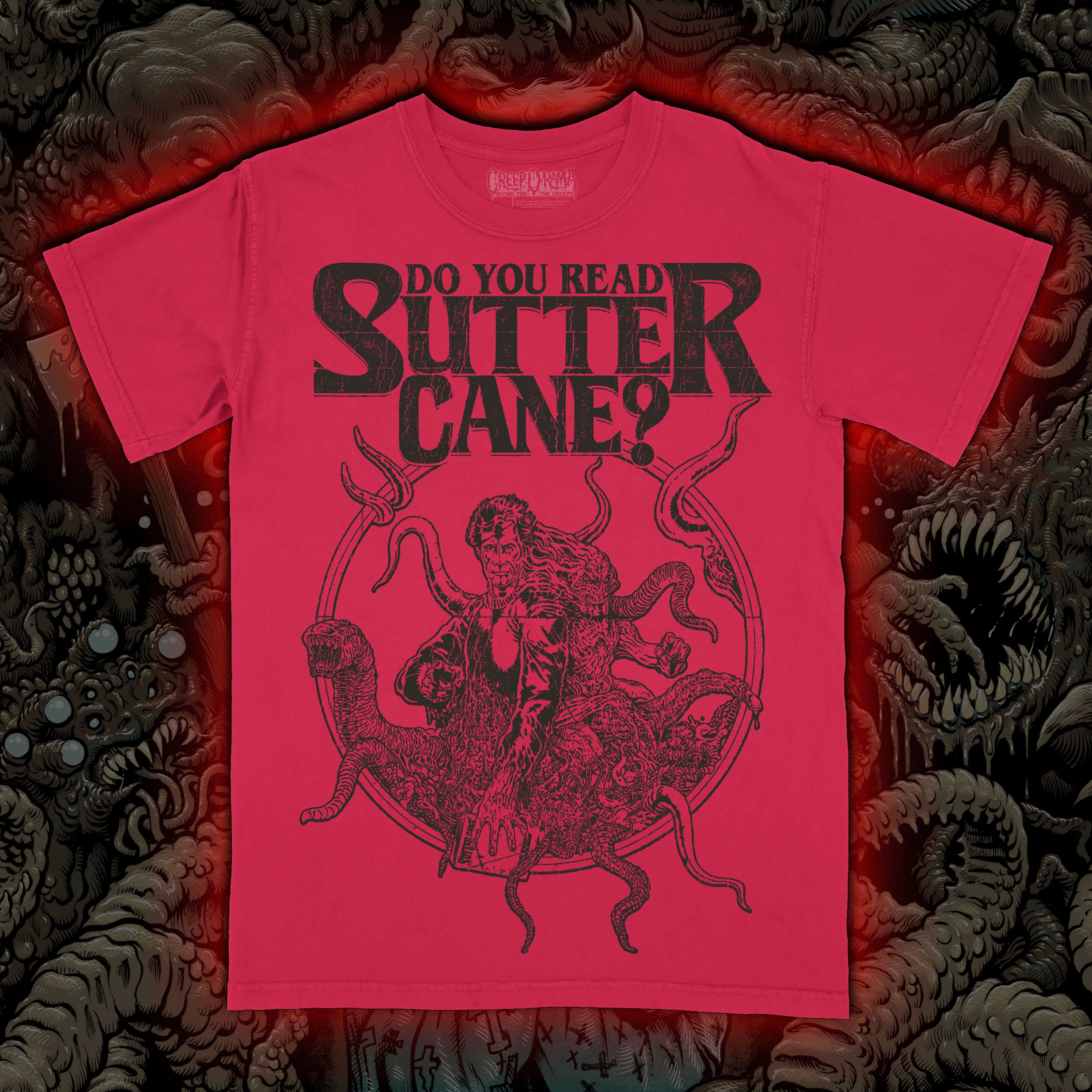 PRE-ORDER: Do You Read Sutter Cane? – Premium Red tee