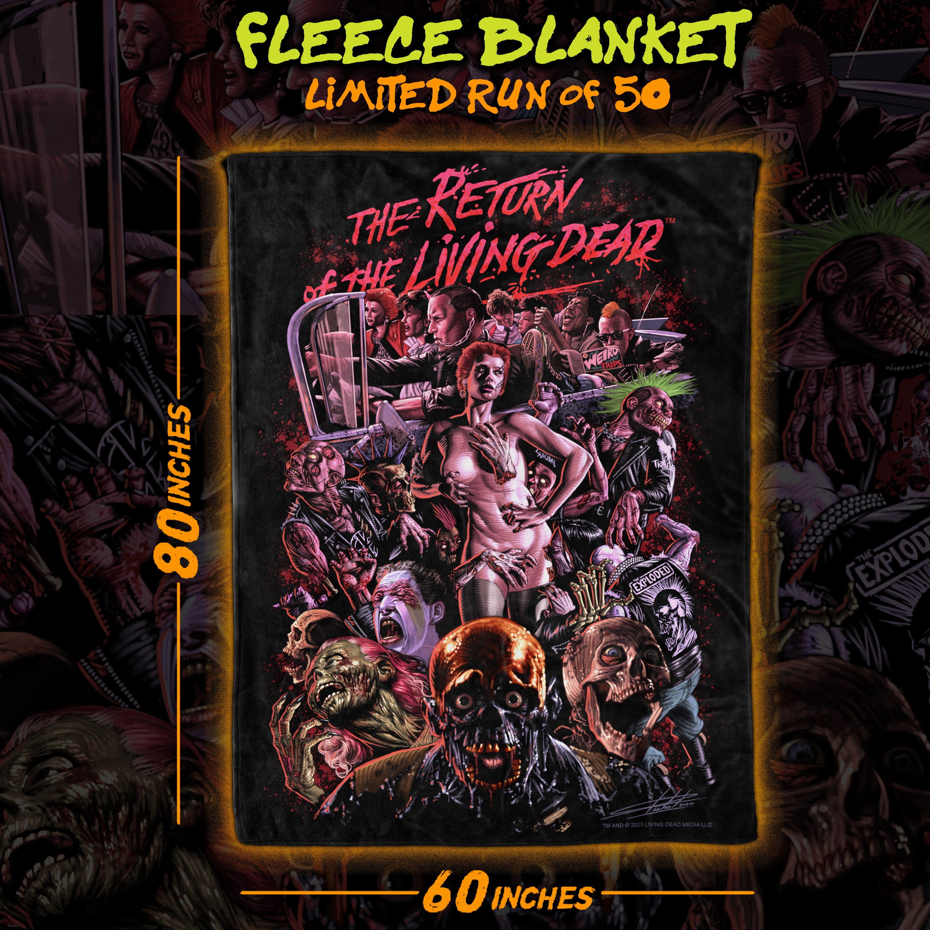 The Return of the Living Dead “It’s Partytime” 60” x 80” Fleece Blanket