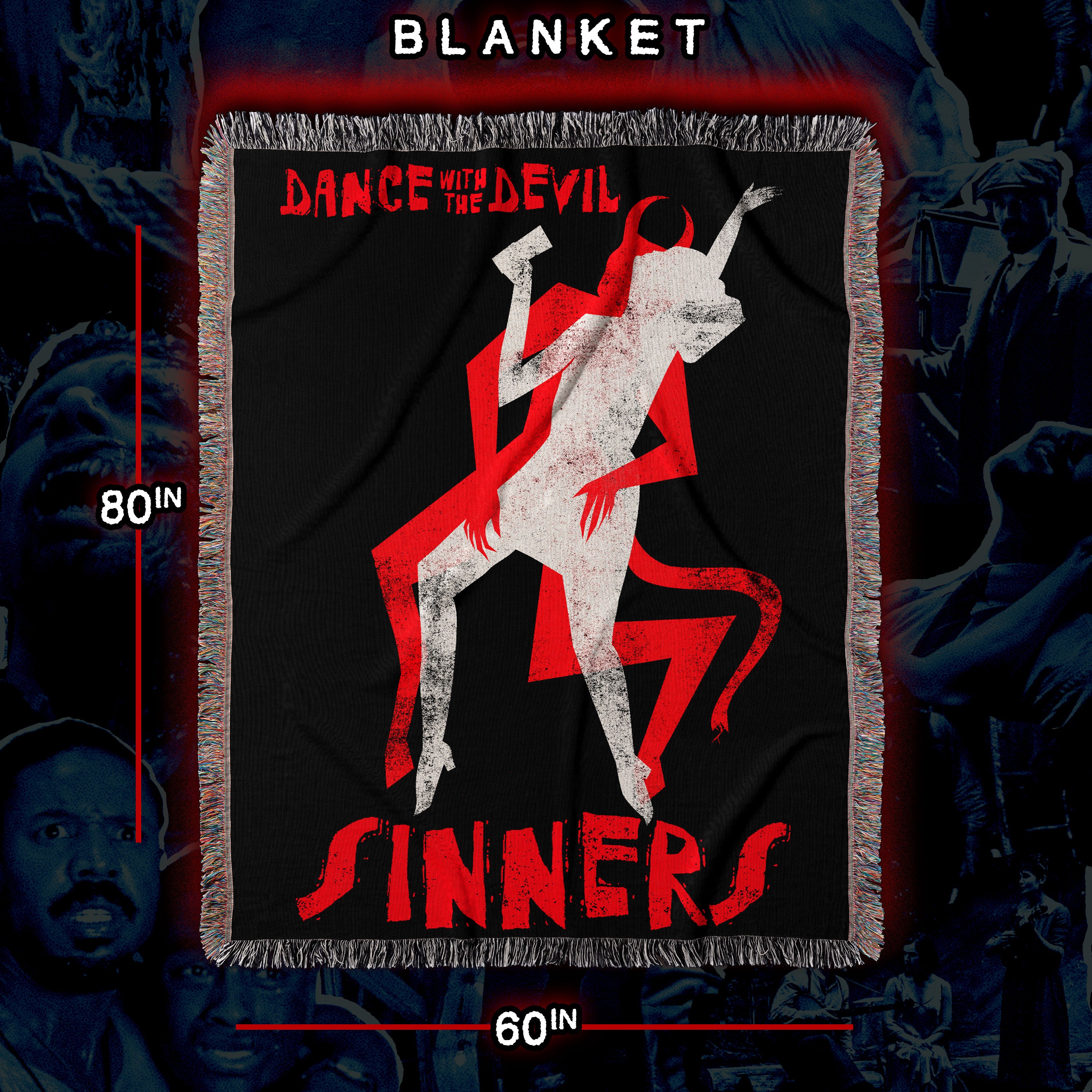 PRE-ORDER: Sinners 60“x 80” Woven Blanket