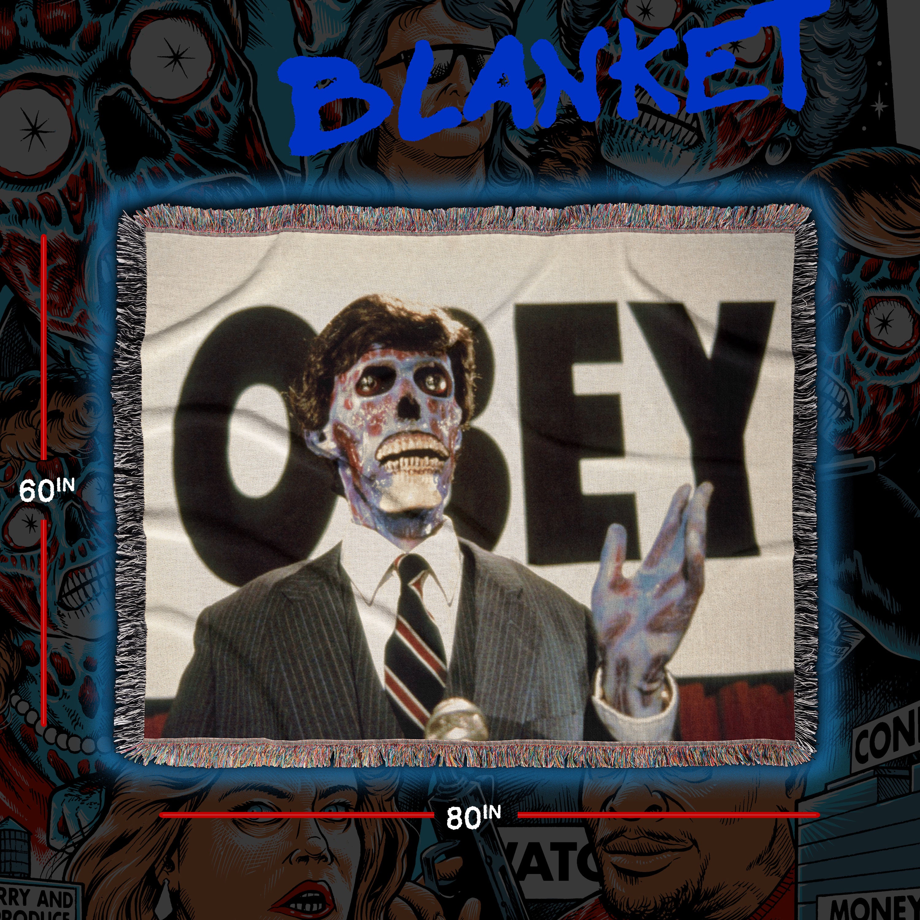 PRE-ORDER: They Live – 60” x 80” Woven Blanket