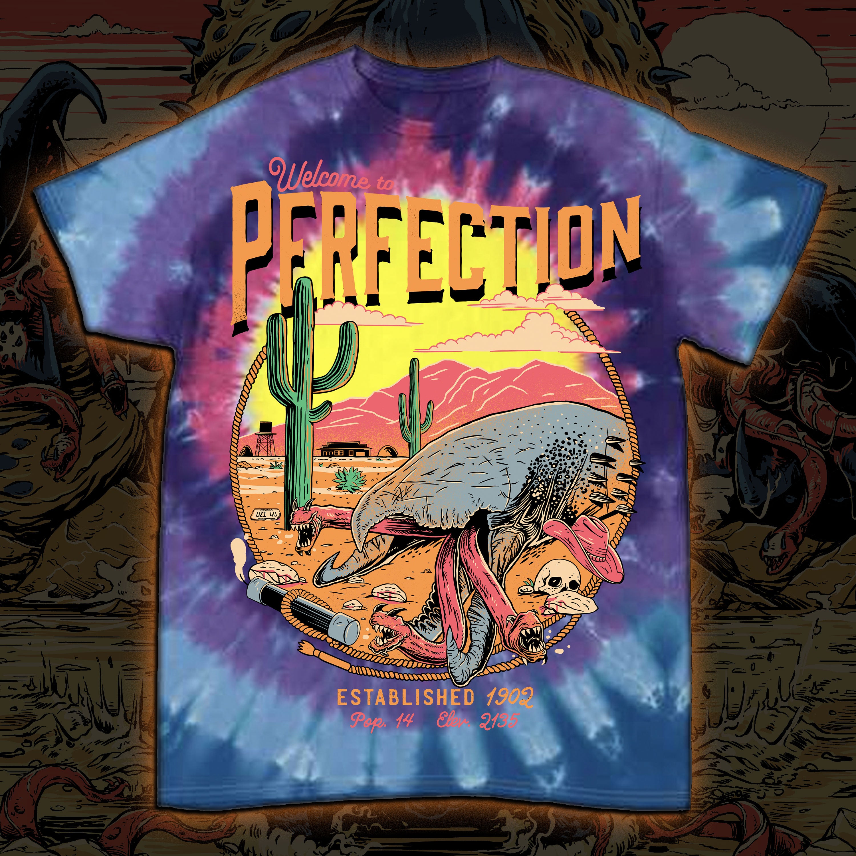 Tremors “Population 14” Tie dye