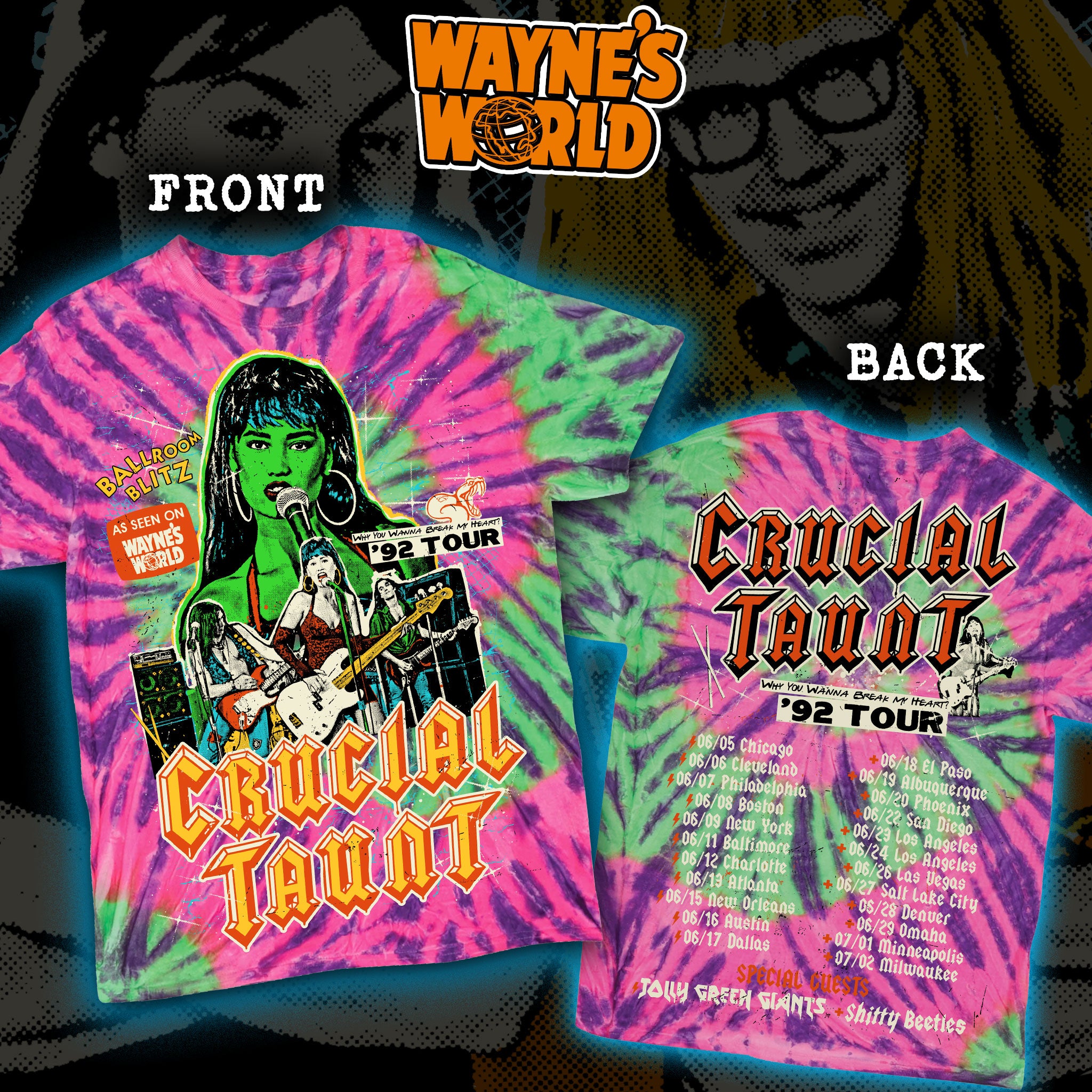 Crucial Taunt '92 Tour - Tie dye