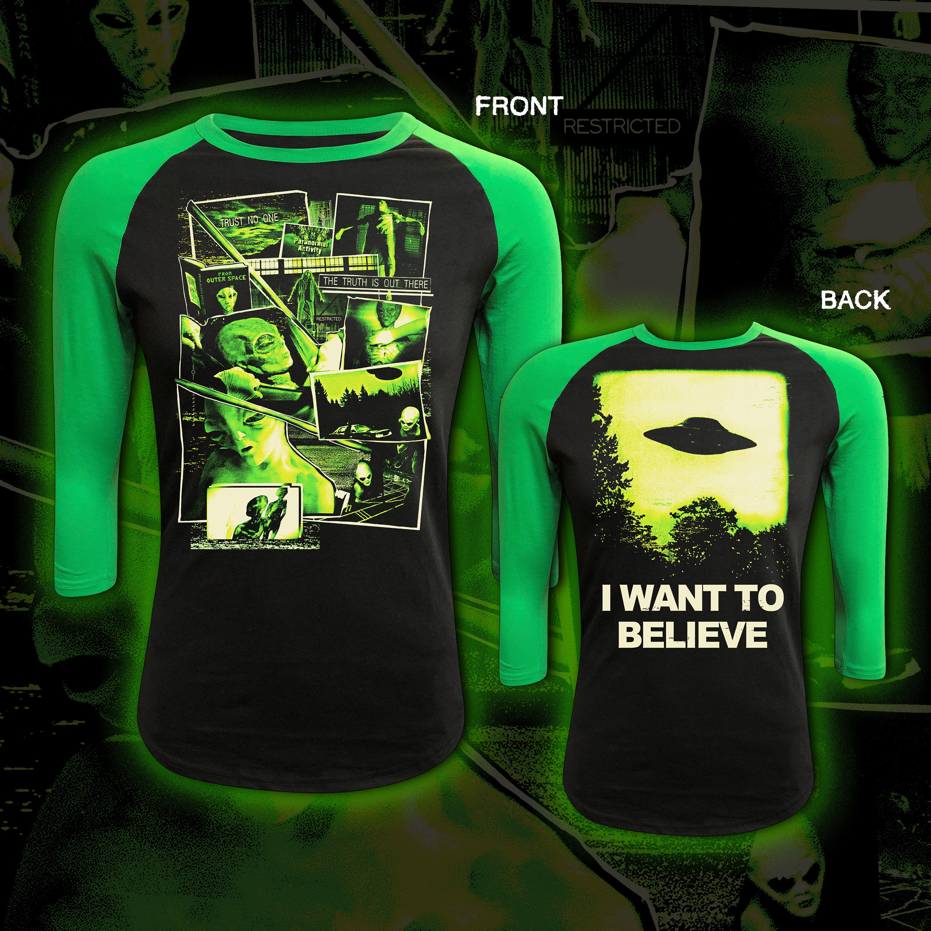 PRE-ORDER: The X-Files “I Want to Believe” Baseball tee