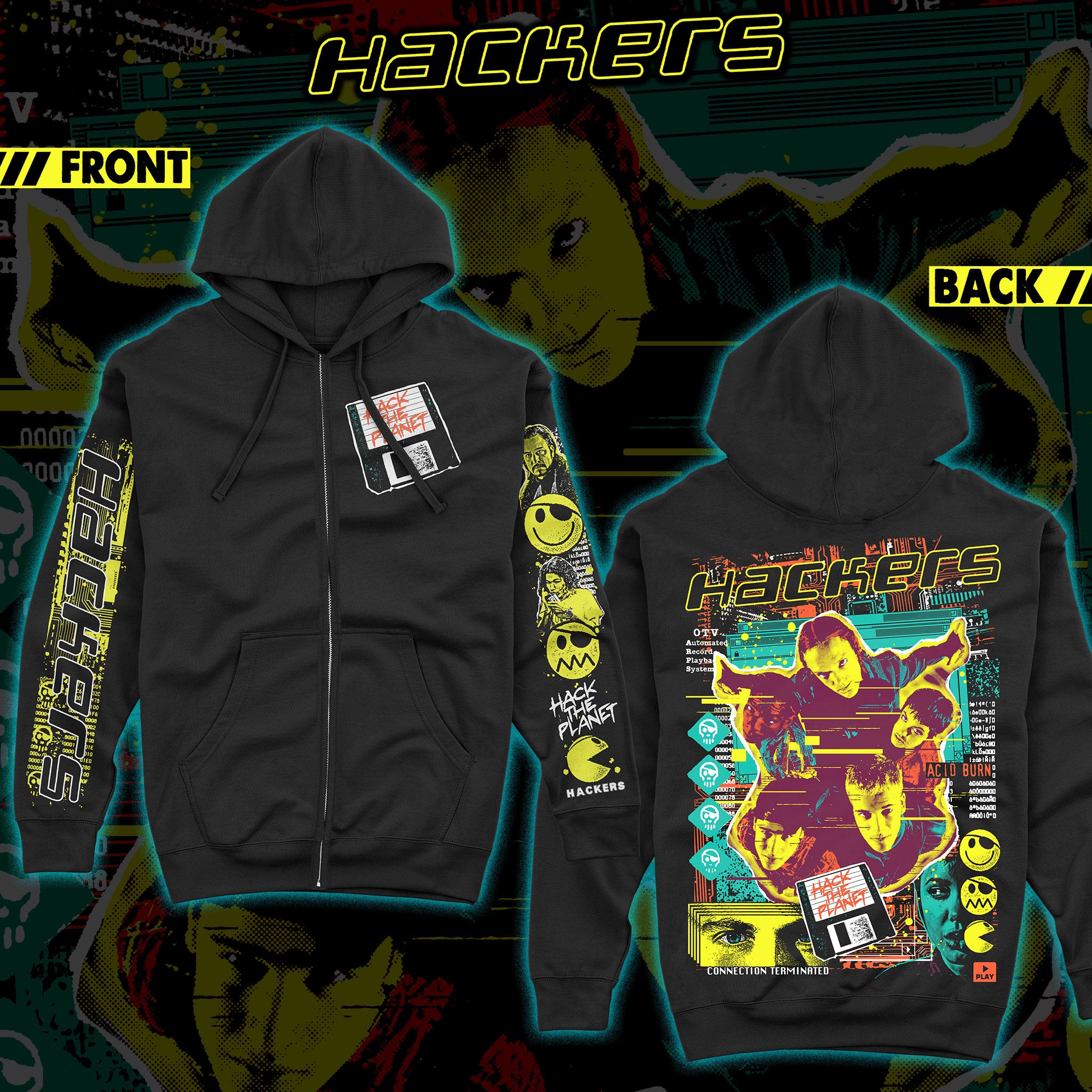 Hackers - Zip Up Hoodie