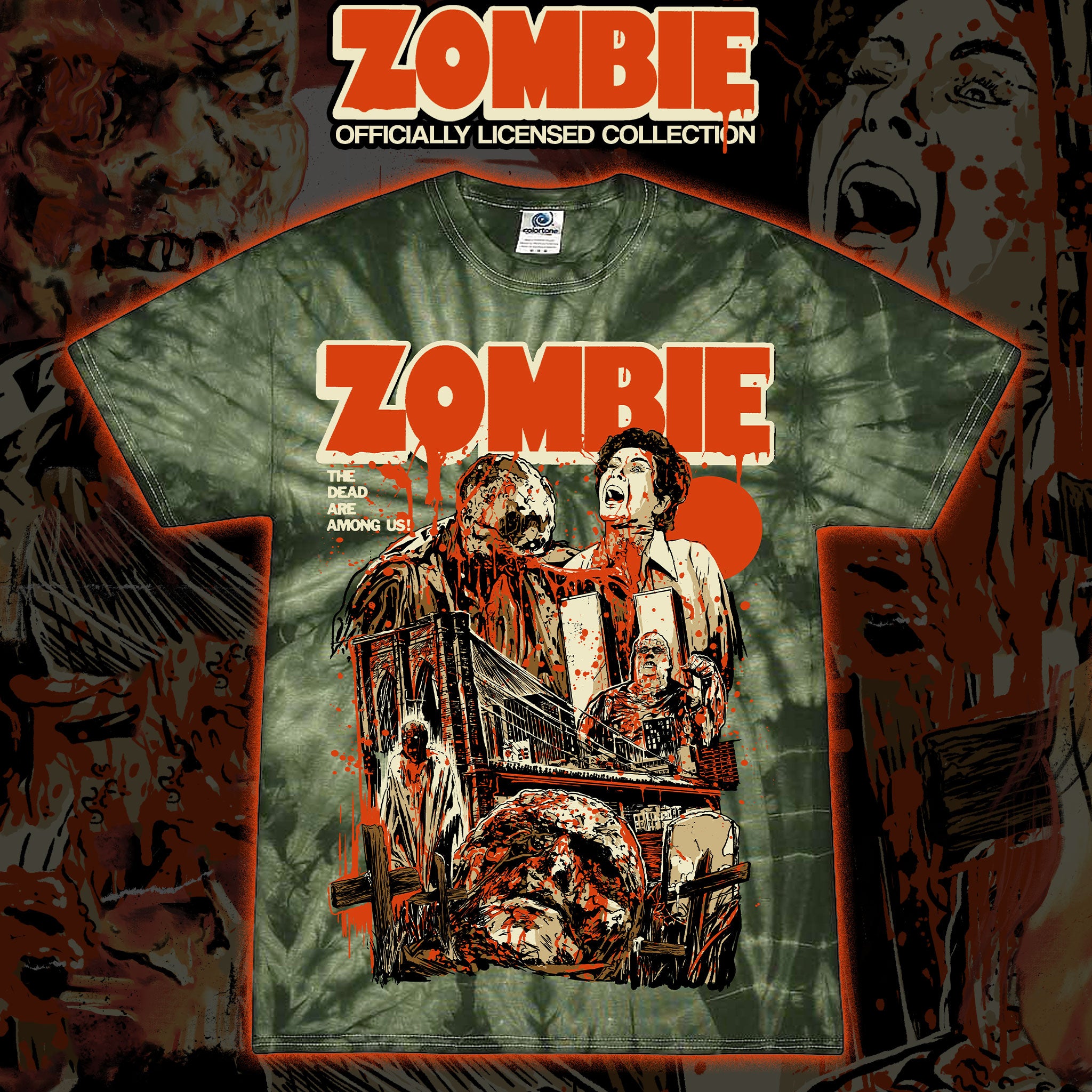 ZOMBIE "The Dead Are Among Us!" Tie Dye